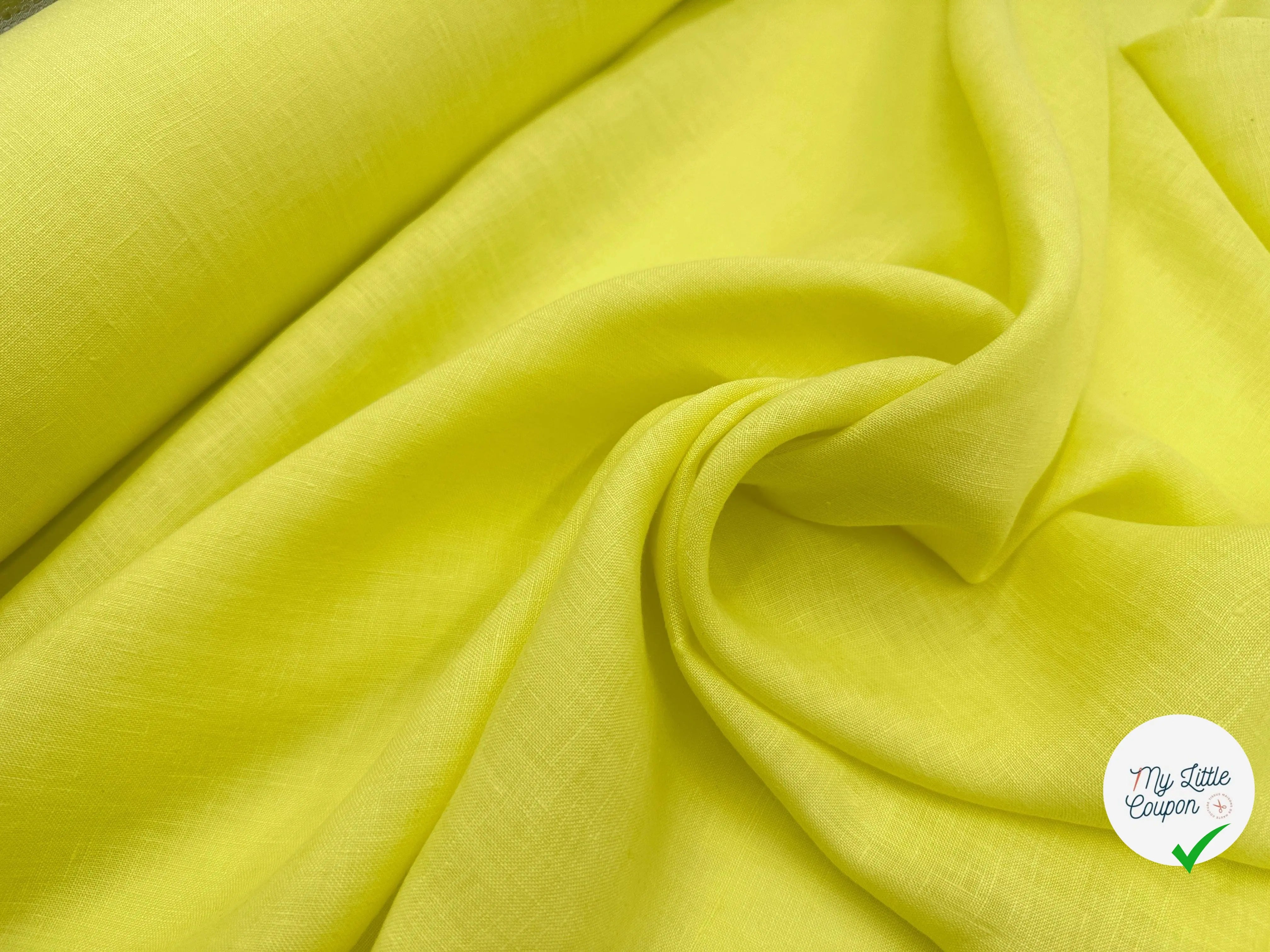 VOILE DE LIN JAUNE CITRON ENSOLEILLÉ - My Little Coupon - tissu - coudre