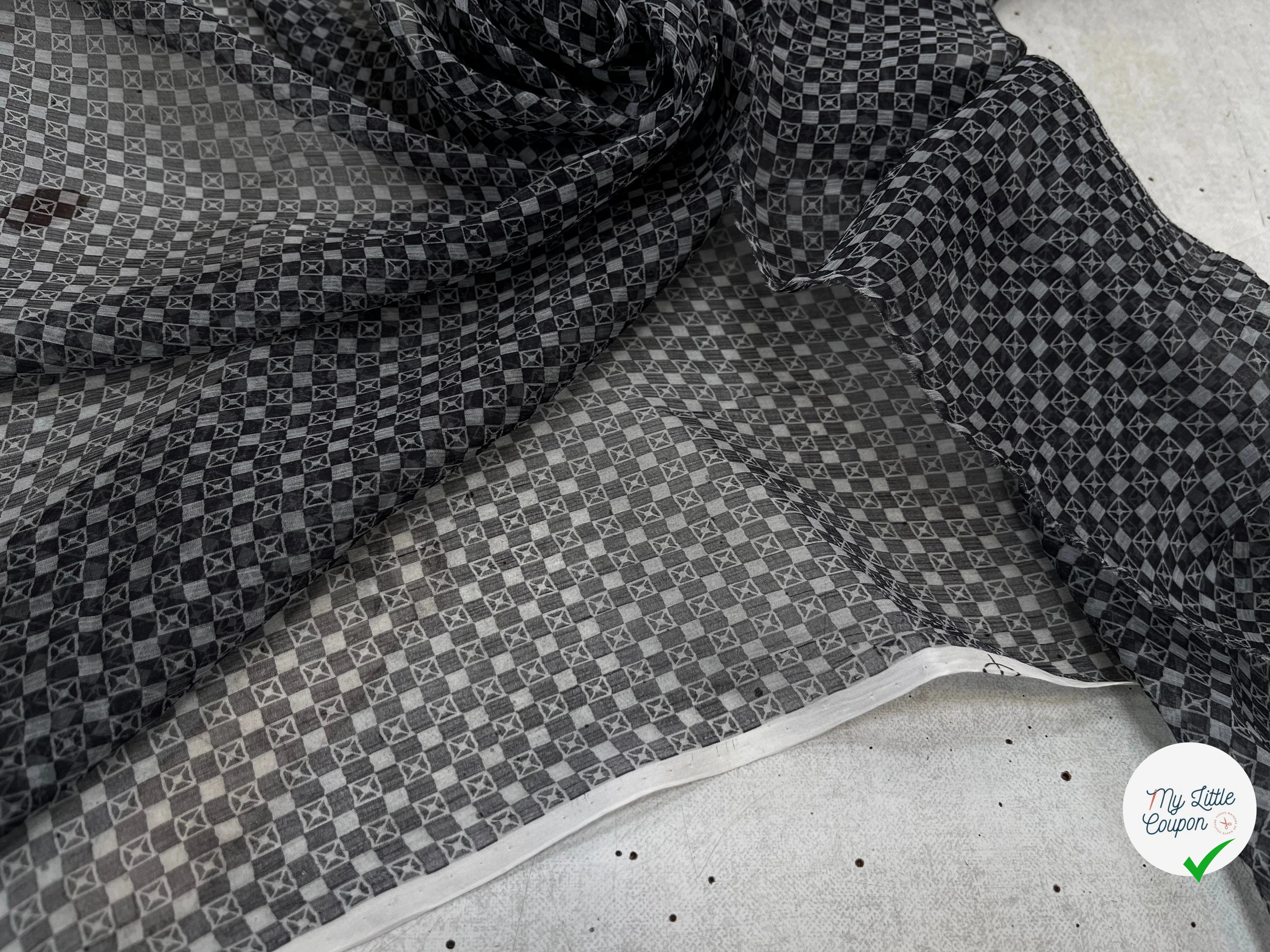 VOILE DE SOIE CARREAUX GÉOMETRIE - My Little Coupon
