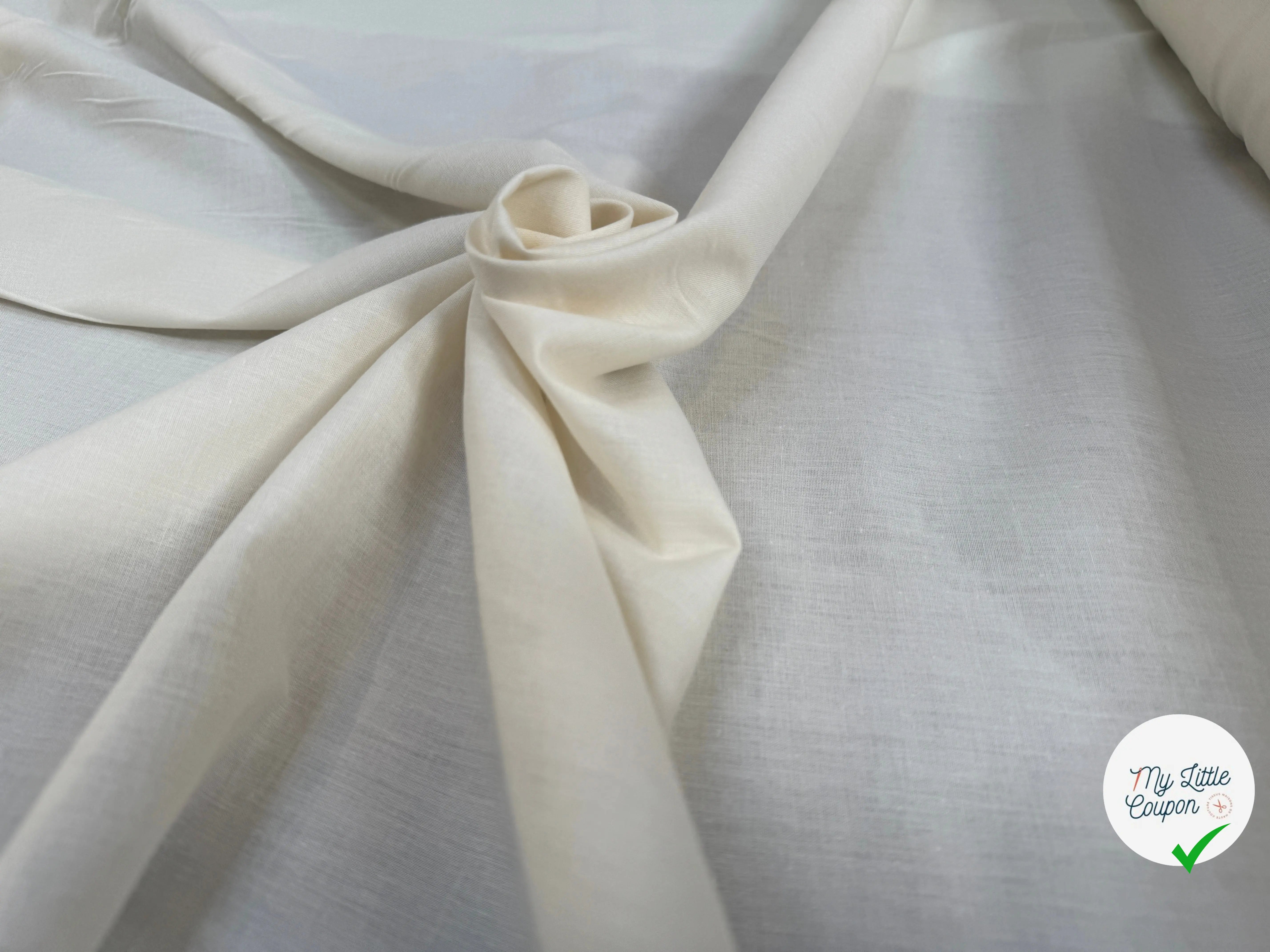 VOILE DE VISCOSE IVOIRE - My Little Coupon
