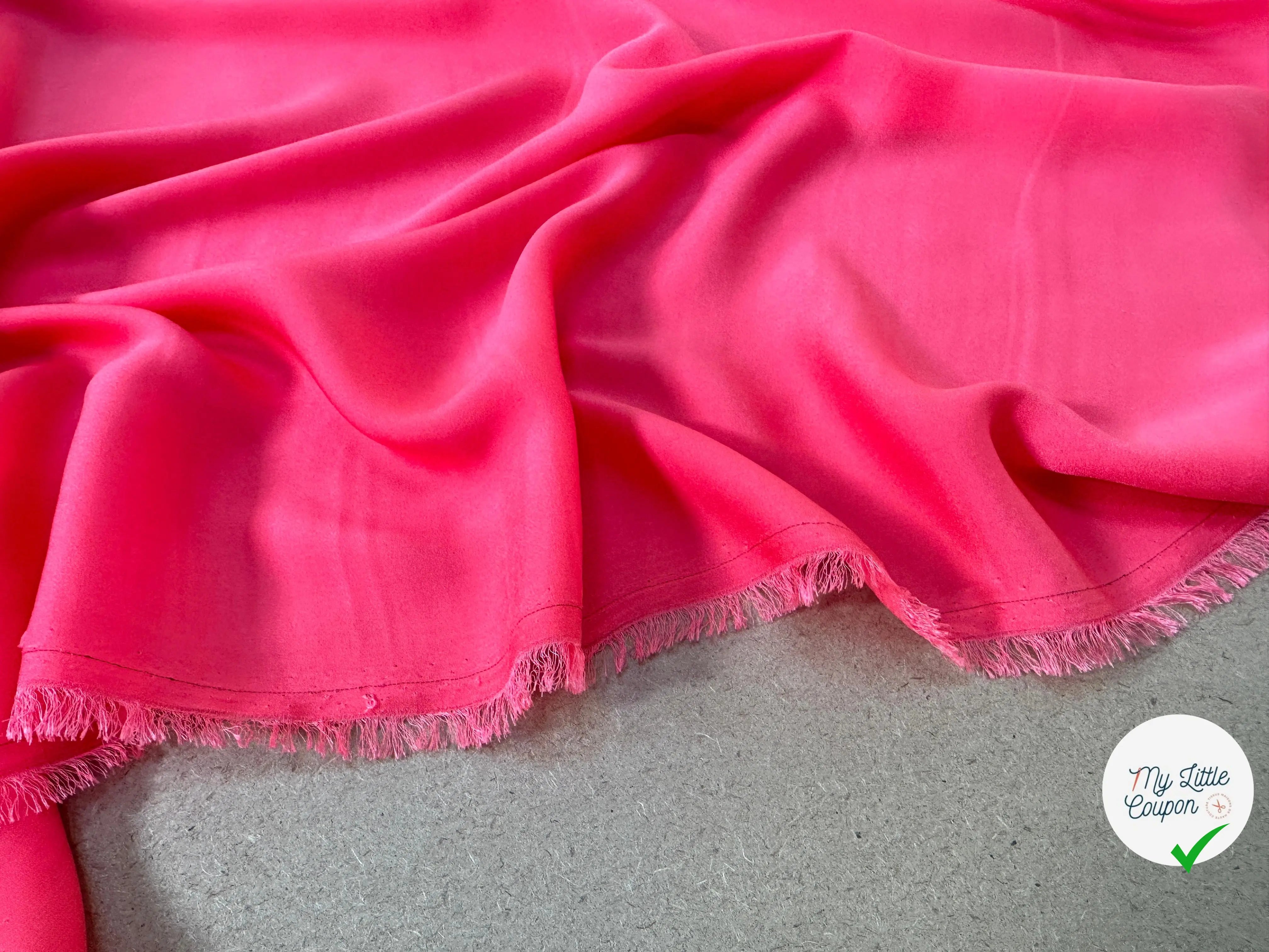 VOILE EMERISÉ ROSE TOUCHER DUVETEUX - My Little Coupon