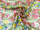 VOILE IMPRIMÉ MULTICOLORE FLORALIE SLAVE - My Little Coupon - tissu - coudre