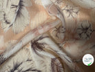 VOILE LYOCEL EFFET CRINKLE FOND ROSE MOTIFS FLEURS - My Little Coupon