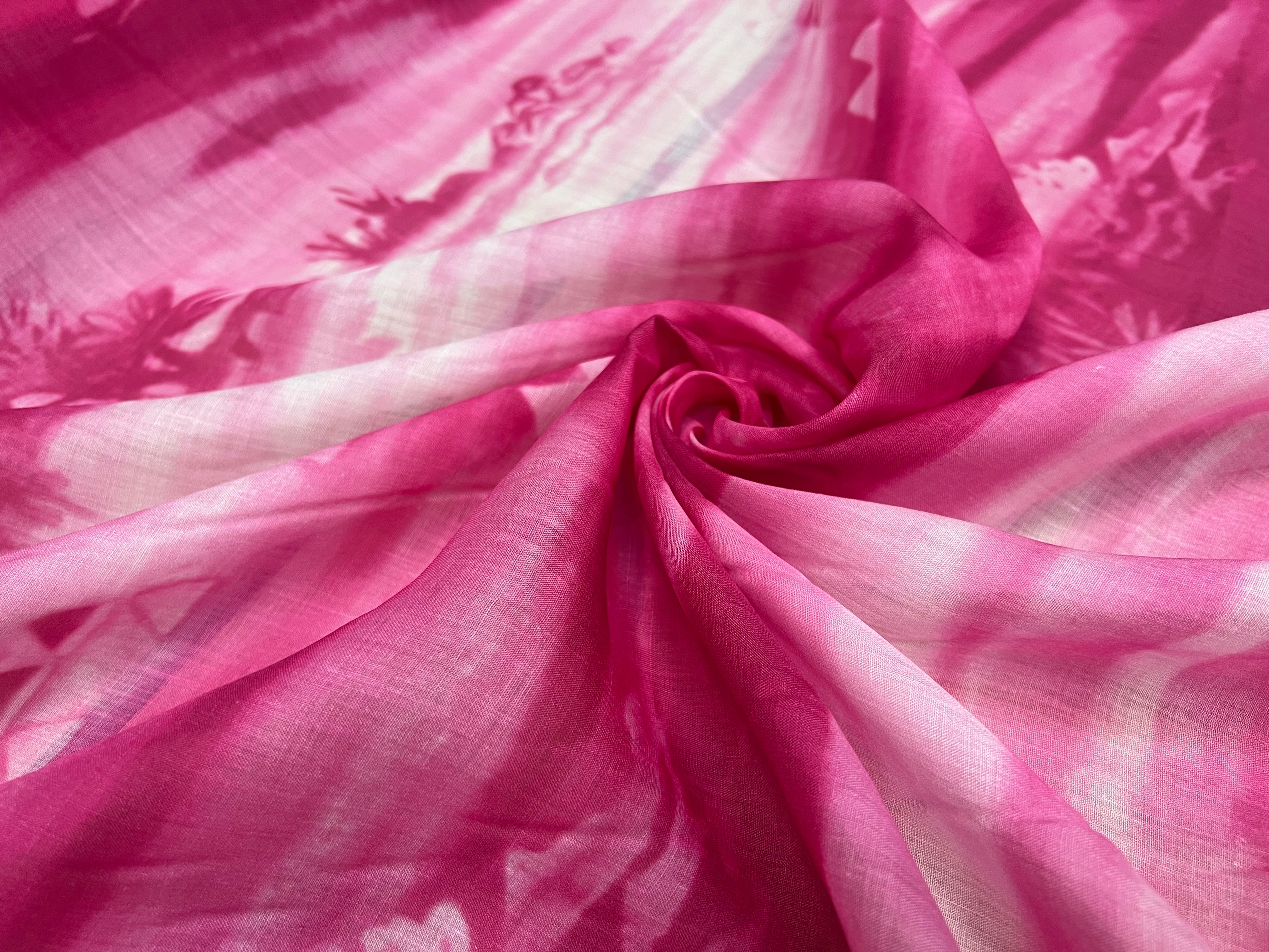 VOILE RAMIE GLIDA PARTY DECLASSÉ PALMIERS ROSÉS - My Little Coupon