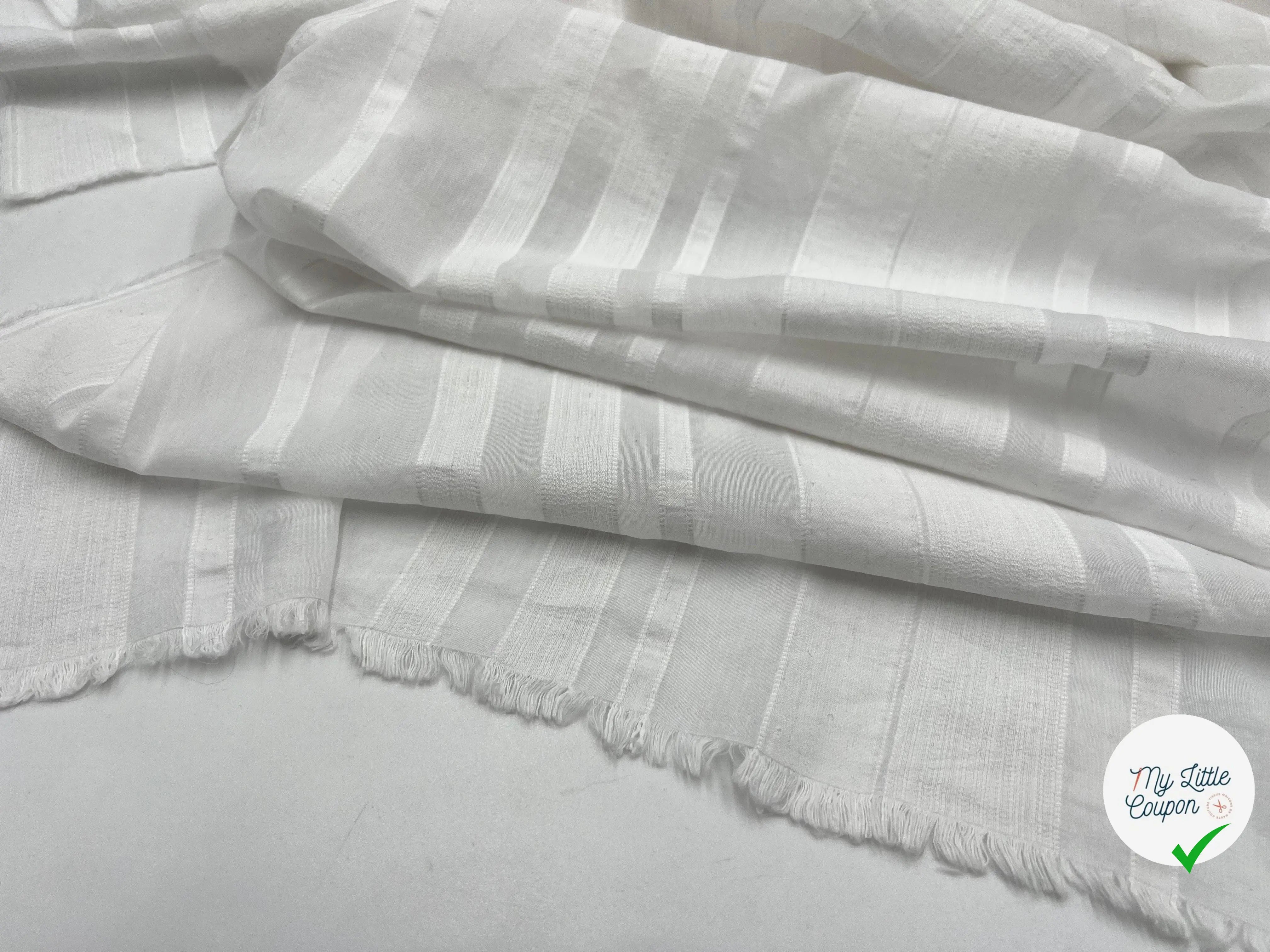 VOILE RAYONS BAYADÈRES TISSÉ TEINT - My Little Coupon - tissu - coudre
