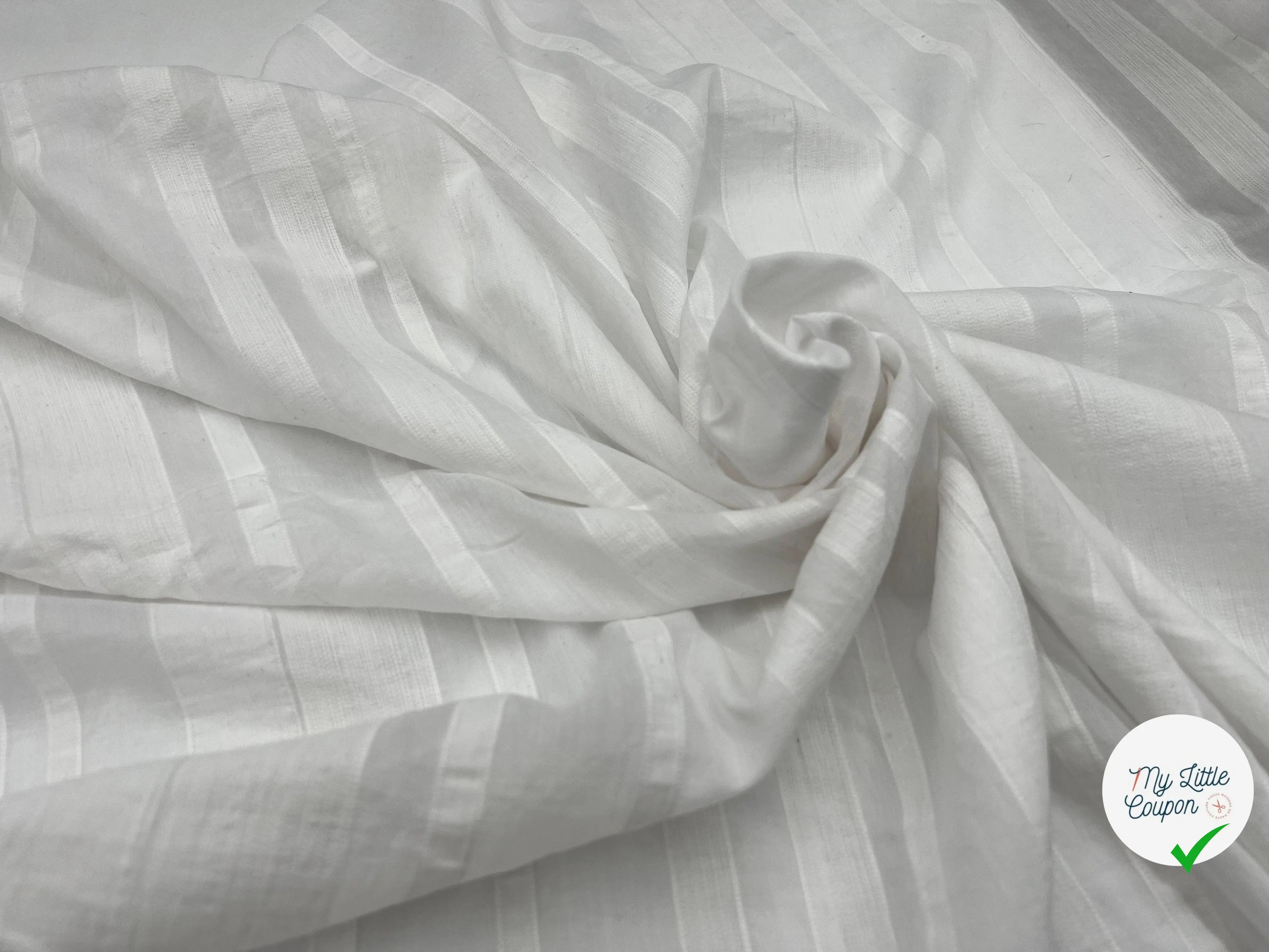 VOILE RAYONS BAYADÈRES TISSÉ TEINT - My Little Coupon - tissu - coudre