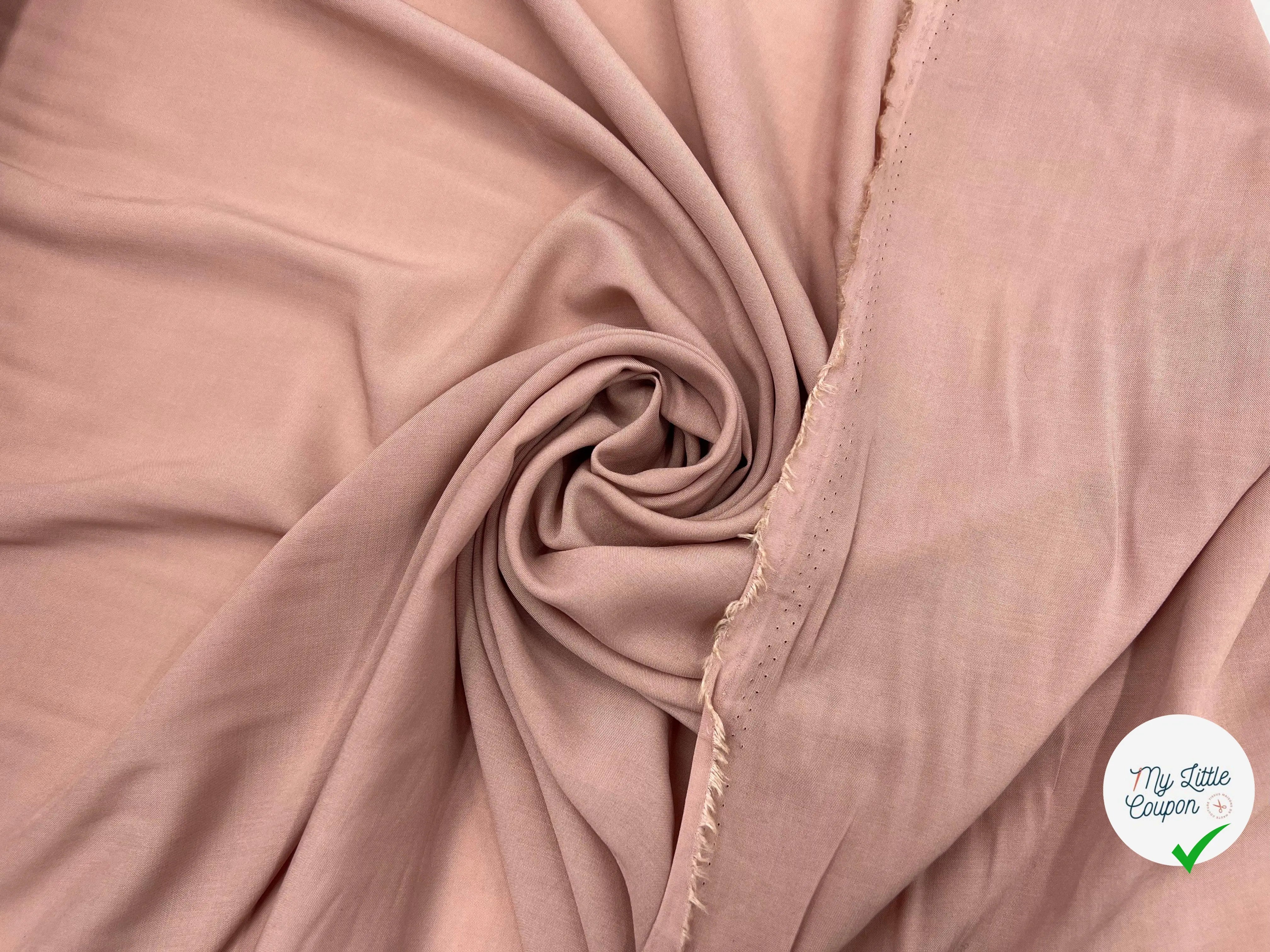 VOILE VISCOSE COULEUR CHAIR - My Little Coupon - tissu - coudre