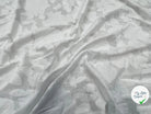 VOILE VISCOSE DEVOREE DE FLEURS BLANCHES MSO