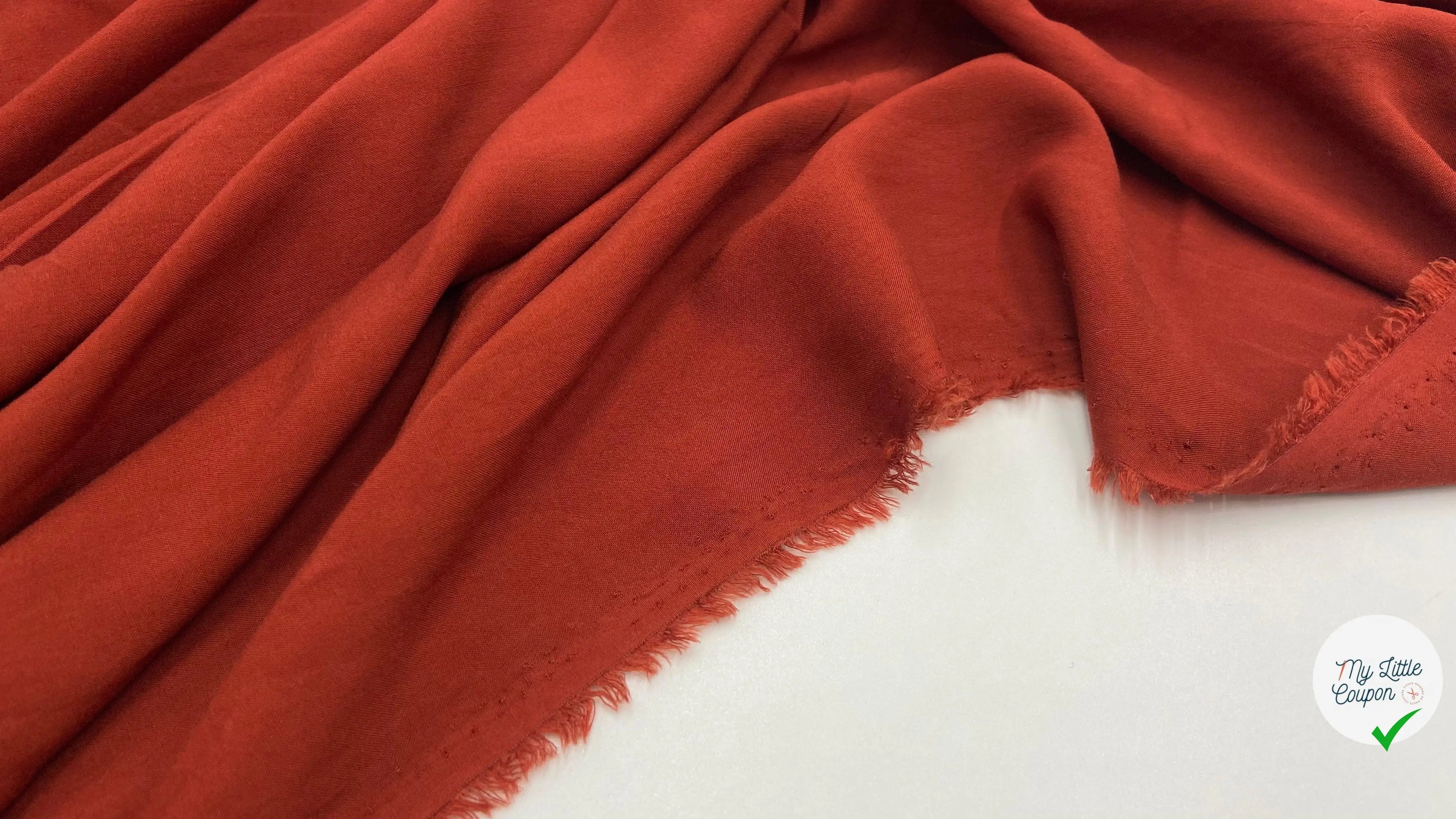 VOILE VISCOSE TERRE DE TOSCANE - My Little Coupon - tissu - coudre