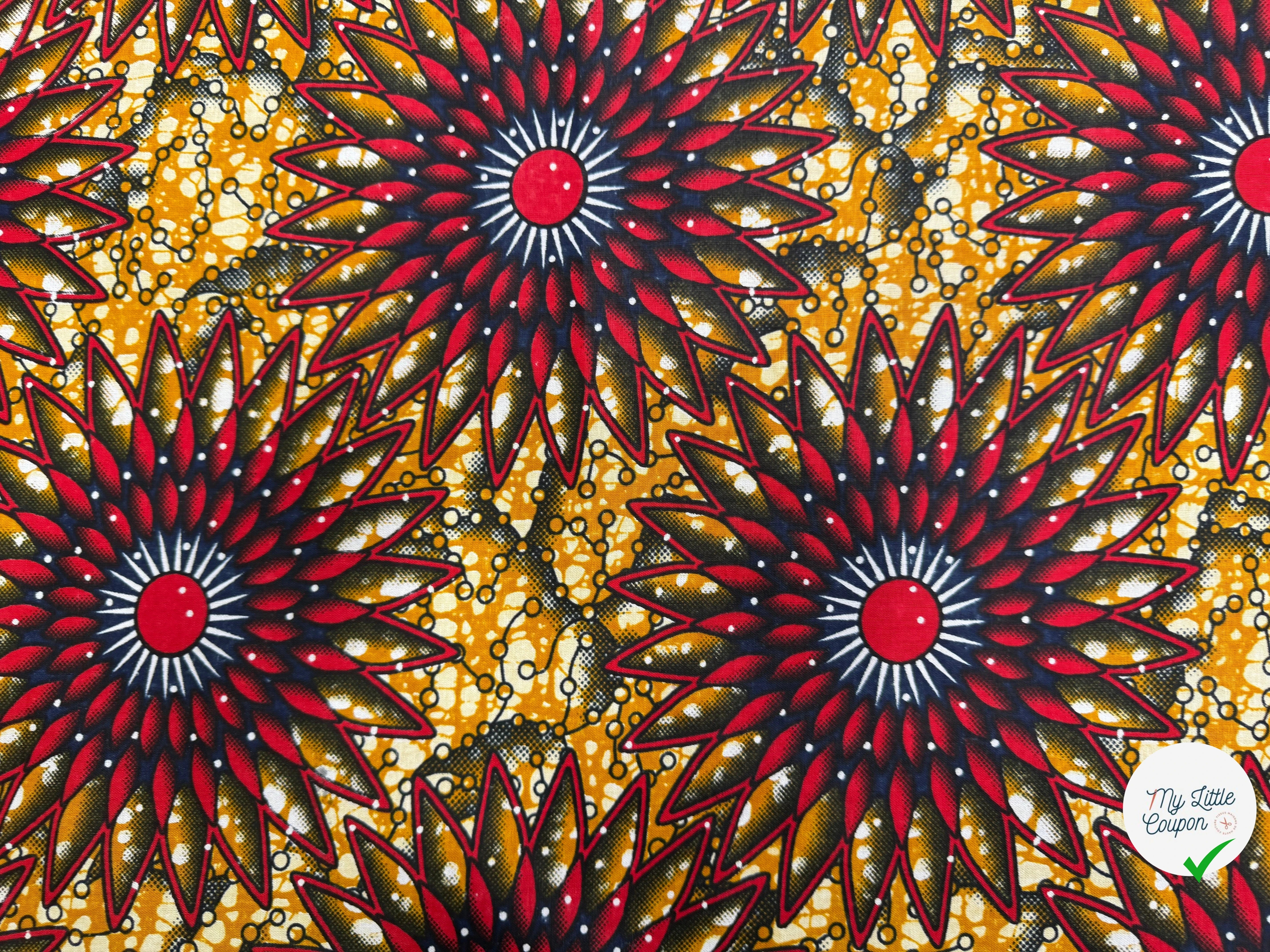 WAX COTON 82107 JAUNE ROUGE 112 CM - My Little Coupon