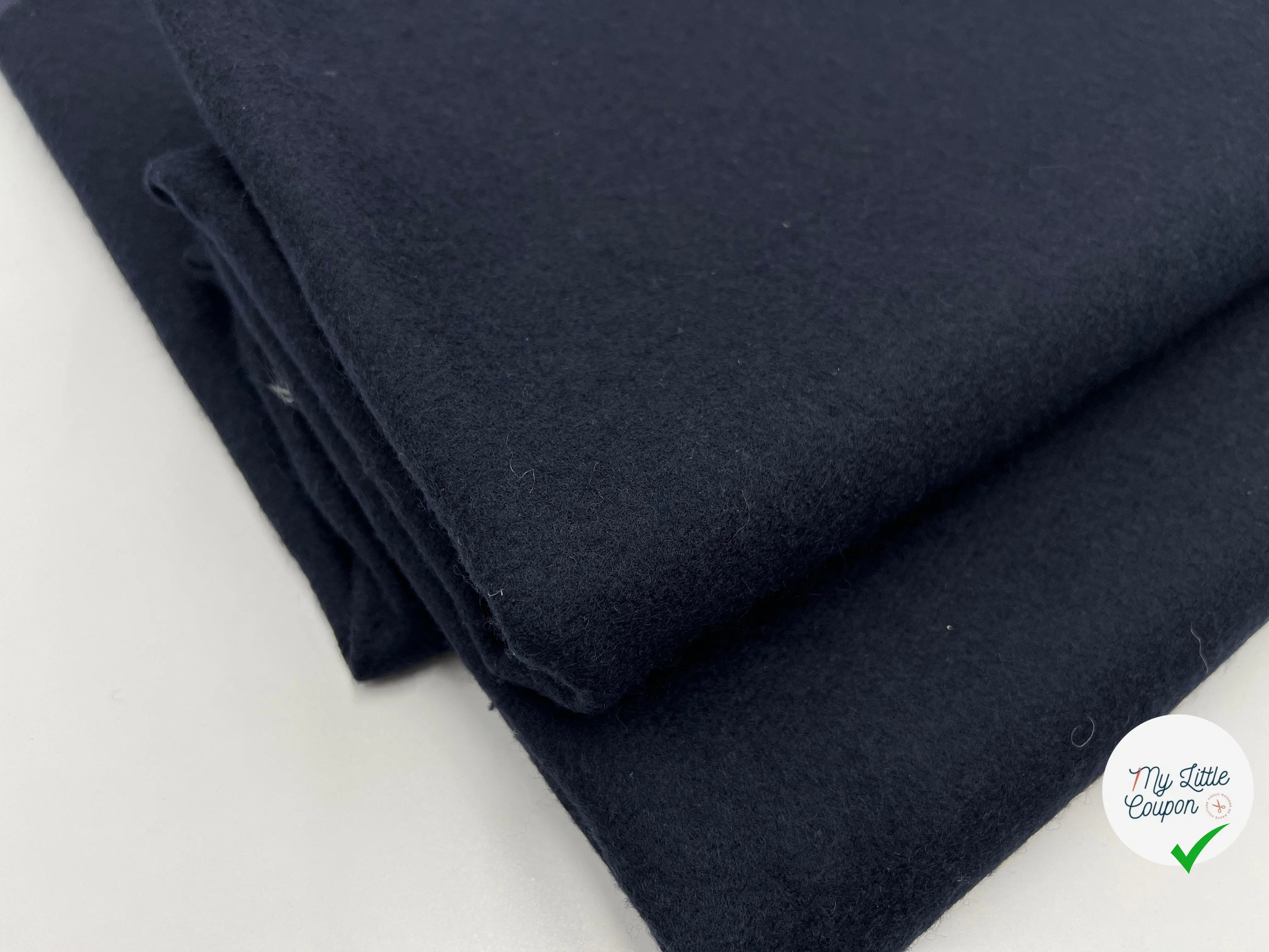 WHIPCORD PRESTIGE NAVY JAPON ENVERS GRATTÉ - My Little Coupon - tissu - coudre