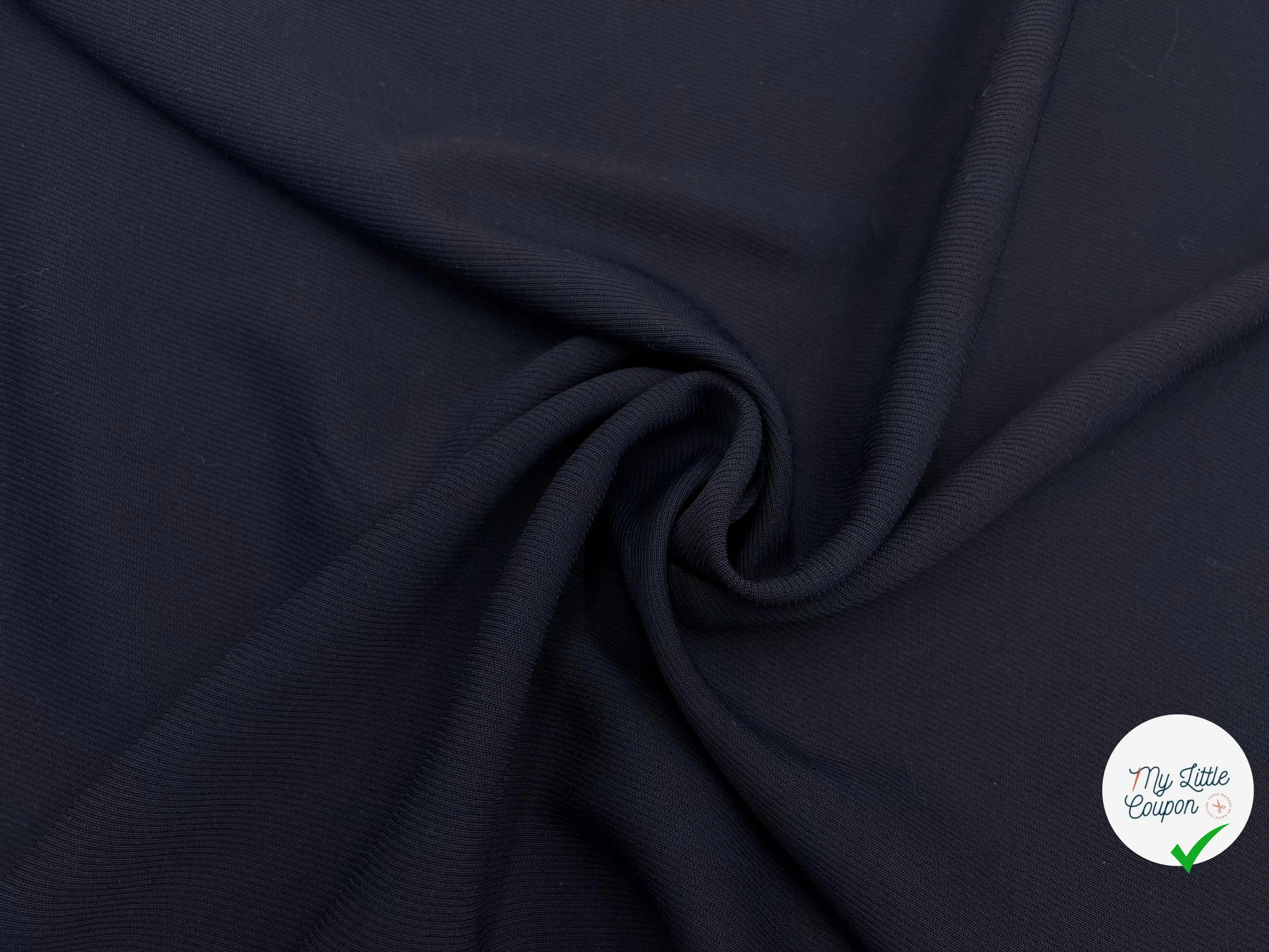 WHIPCORD VISCOSE NOIR FLEUIDE - My Little Coupon - tissu - coudre