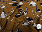 WOOLPEACH FLEURS DE PEINTURE BLANCHE FOND OCRE JAUNE - My Little Coupon