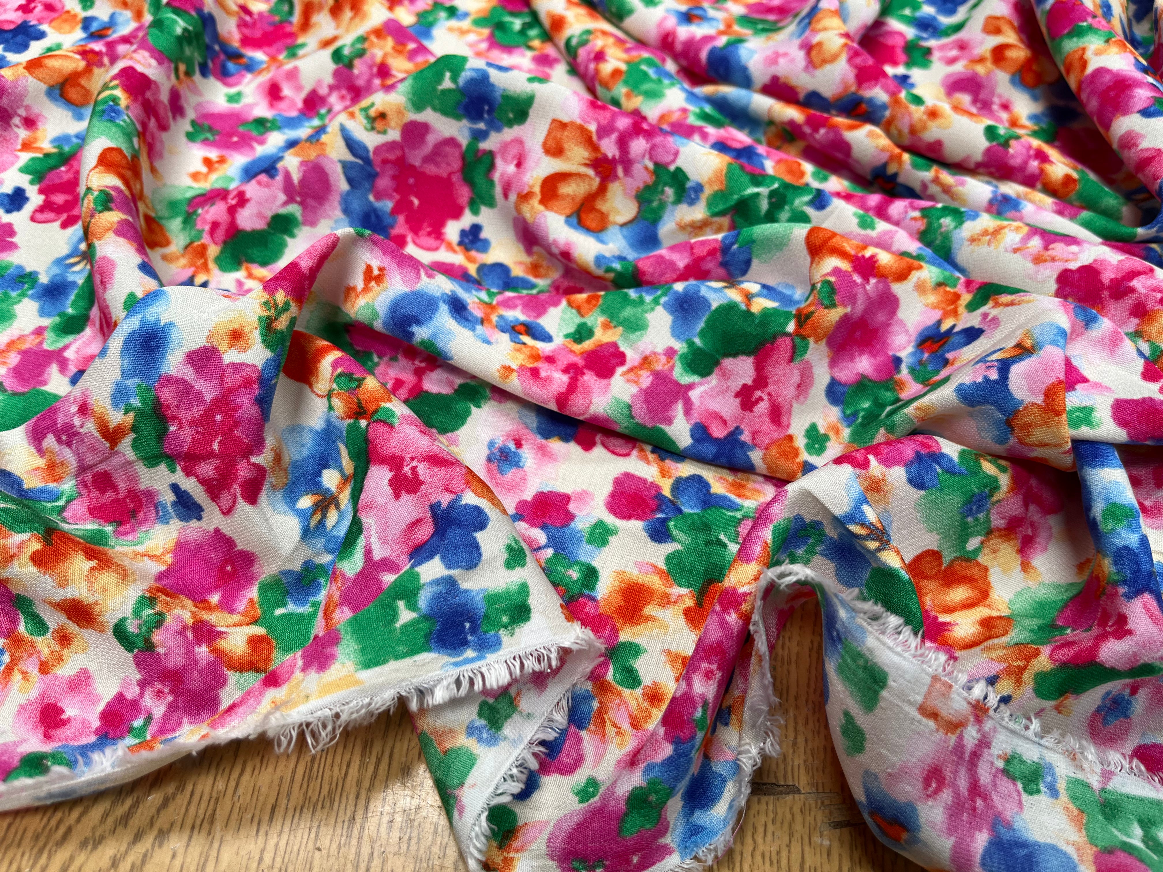 WOOLPEACH MOTIF GROSSE FLEUR ROSE ORANGE BLEU VERT - My Little Coupon