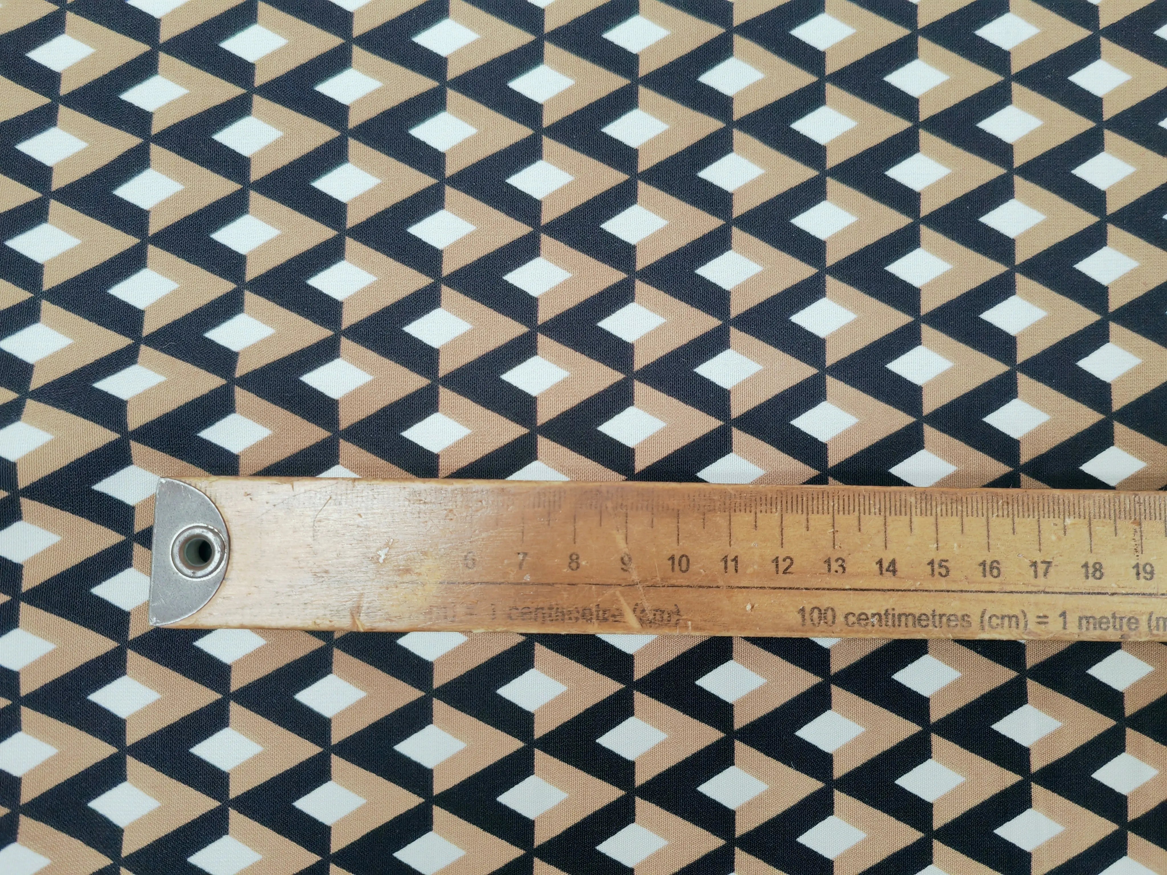 WOOLPEACH MOTIF LOSANGE NOIR & CHÂTAIGNE - My Little Coupon