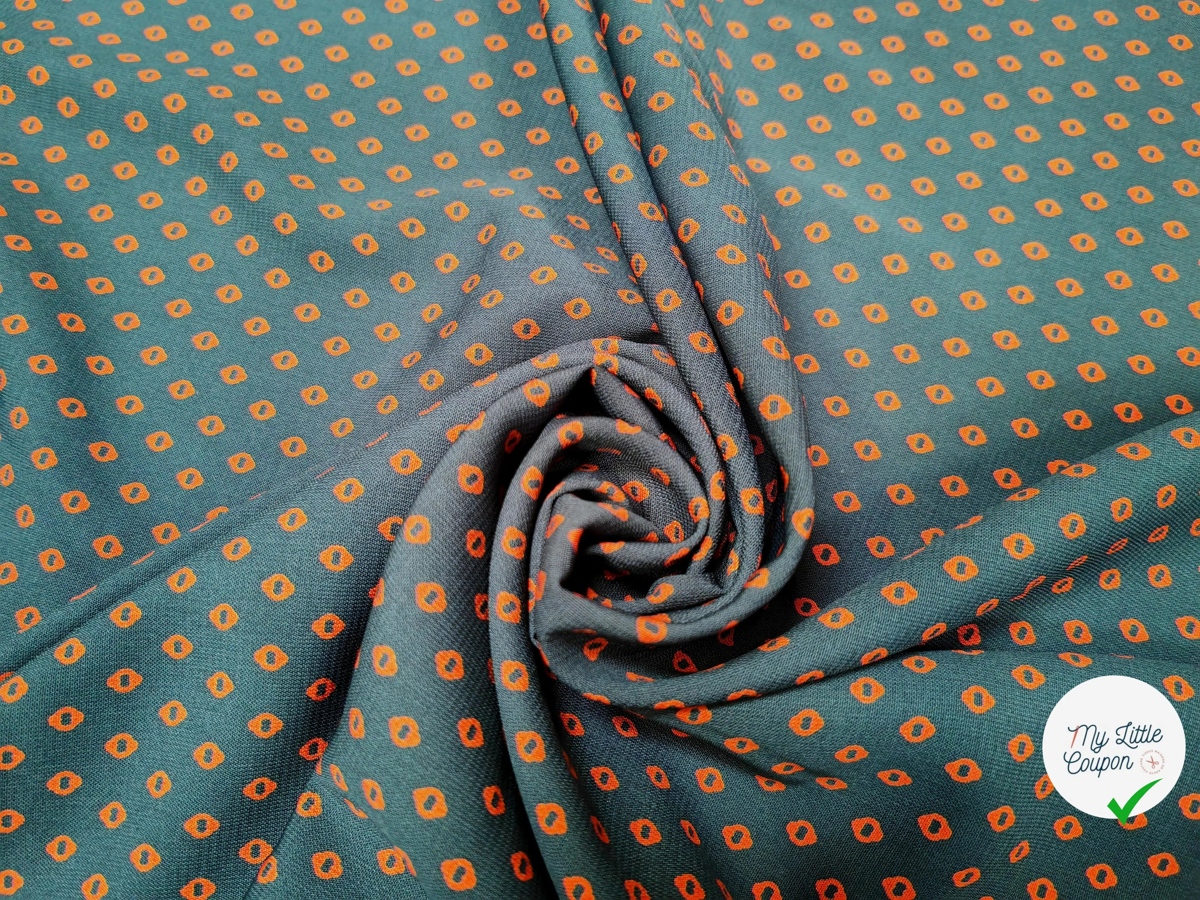 WOOLPEACH PTITE OEIL ORANGE FOND VERT FONCÉ - My Little Coupon