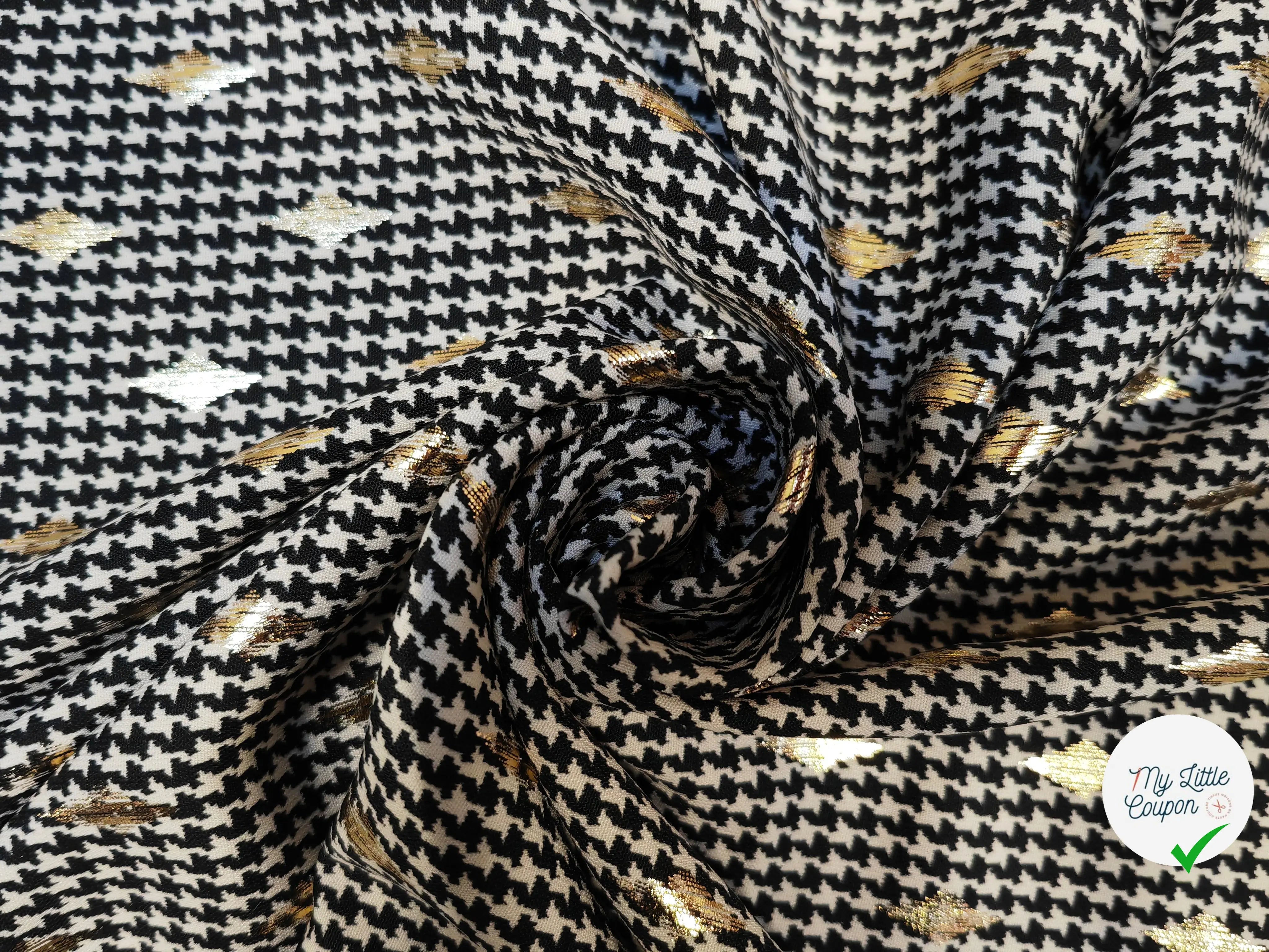 WOOLPEACH RAYURES CROISÉ N&B RAYURE DORÉ - My Little Coupon