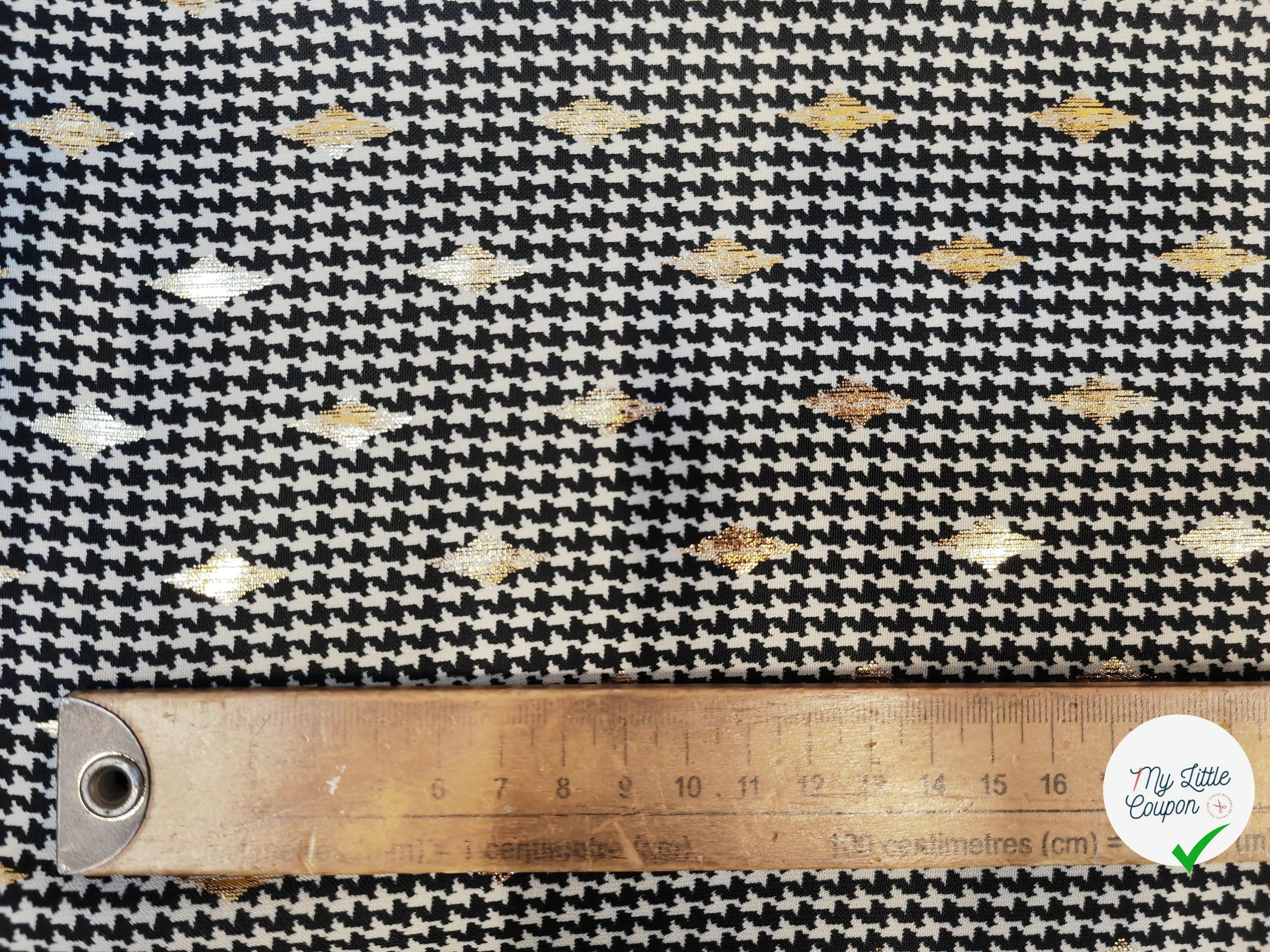 WOOLPEACH RAYURES CROISÉ N&B RAYURE DORÉ - My Little Coupon