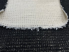 BOUCLETTE REVERSIBLE NOIR SUR BLANC CASSÉ FAÇON TRICOT - My Little Coupon - tissu - coudre