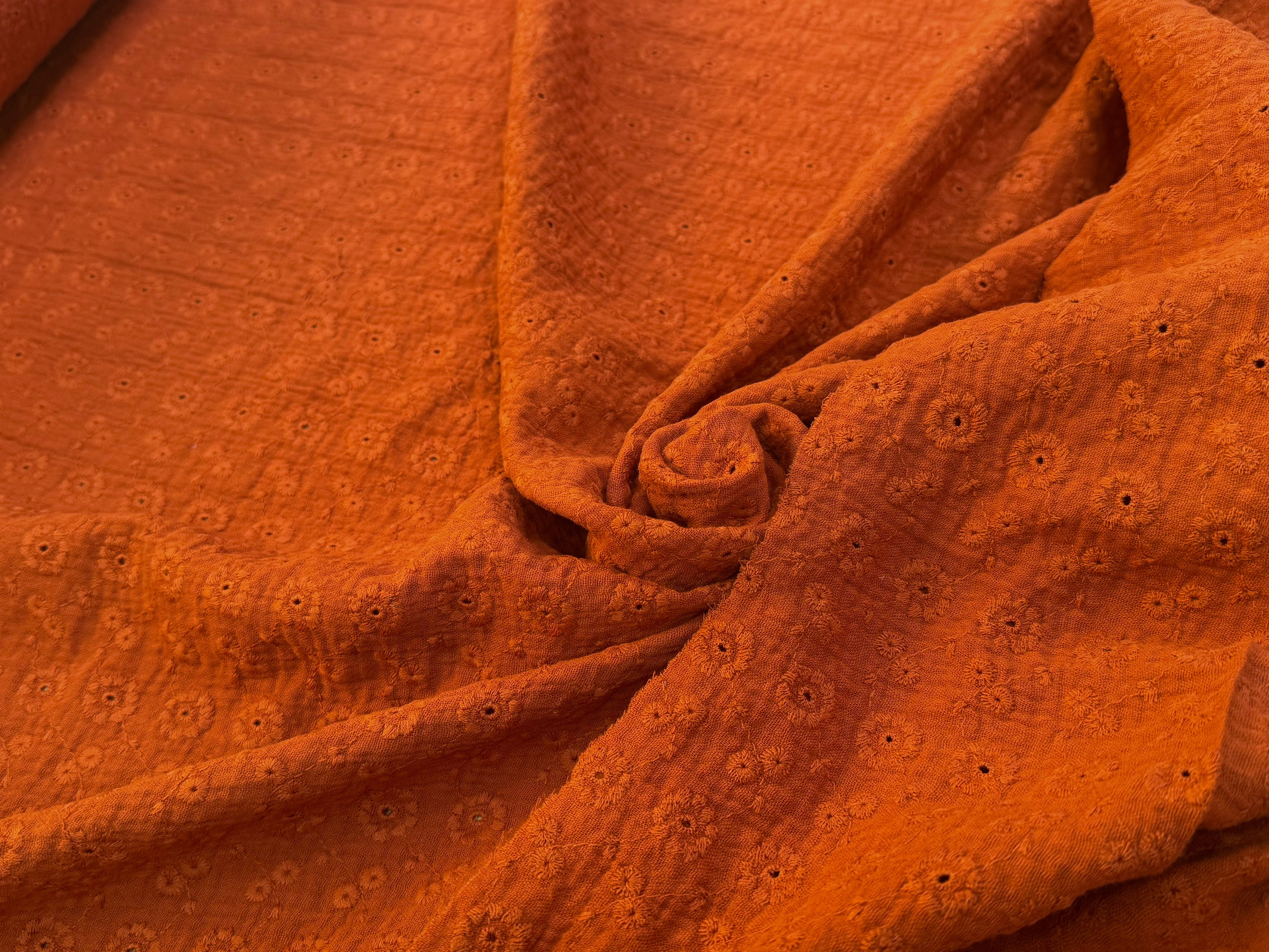 BRODERIE ANGLAISE COTON ROUILLE - My Little Coupon