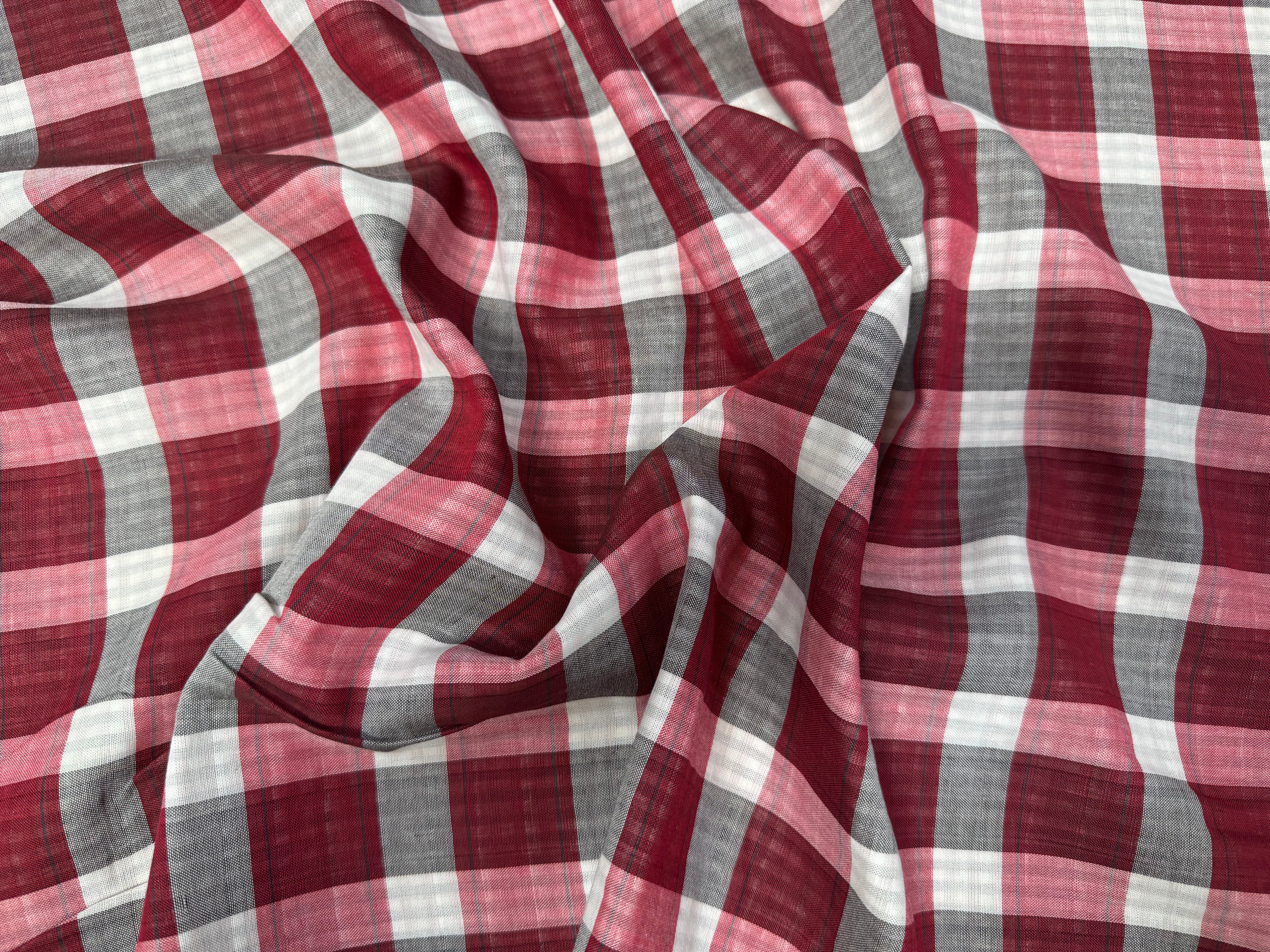 COTON LEGER DOUBLE FACE PETITET GRANDS CARREAUX - My Little Coupon