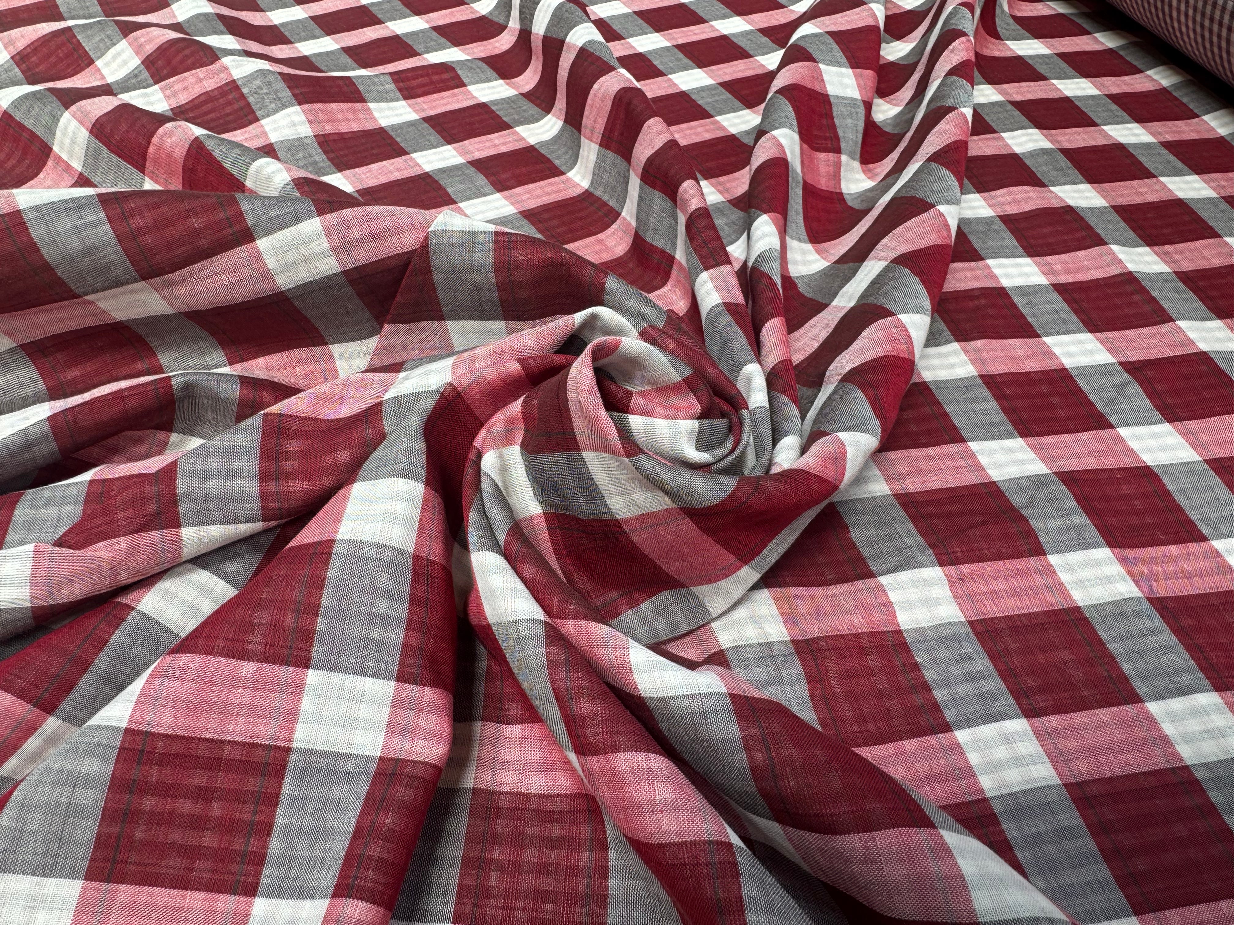 COTON LEGER DOUBLE FACE PETITET GRANDS CARREAUX - My Little Coupon