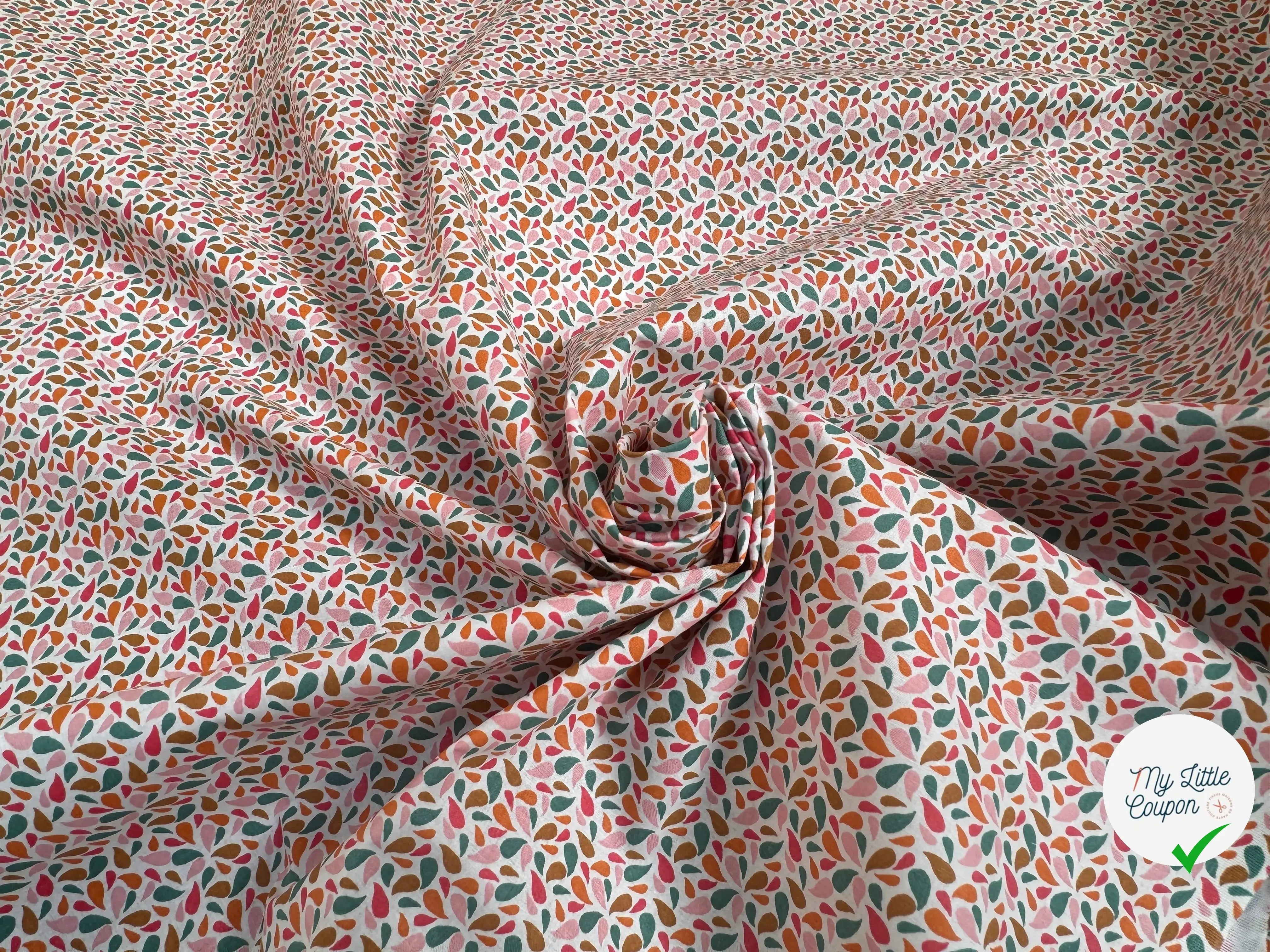 COTONNADE OTMA OCRE/ROSE 4B D2 150 - My Little Coupon