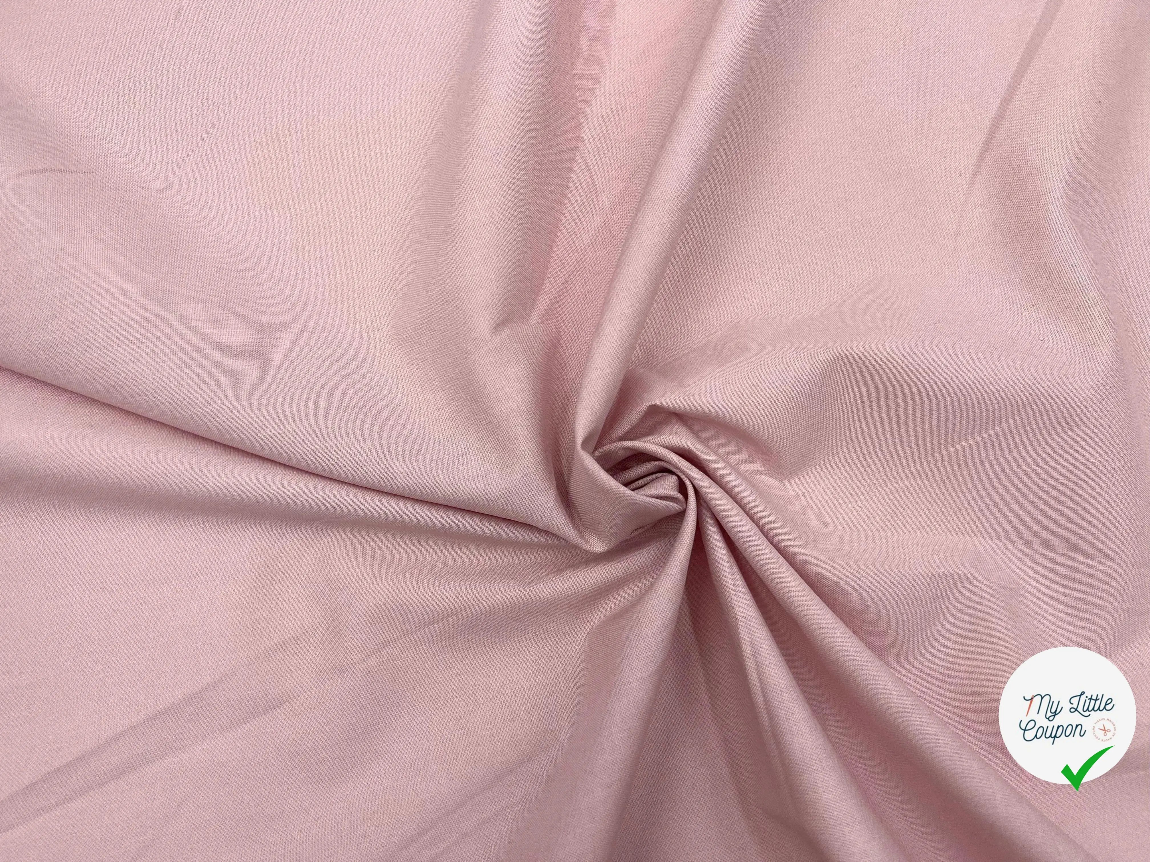 COTONNADE UNIE PÉTALE DE ROSE - My Little Coupon - tissu - coudre
