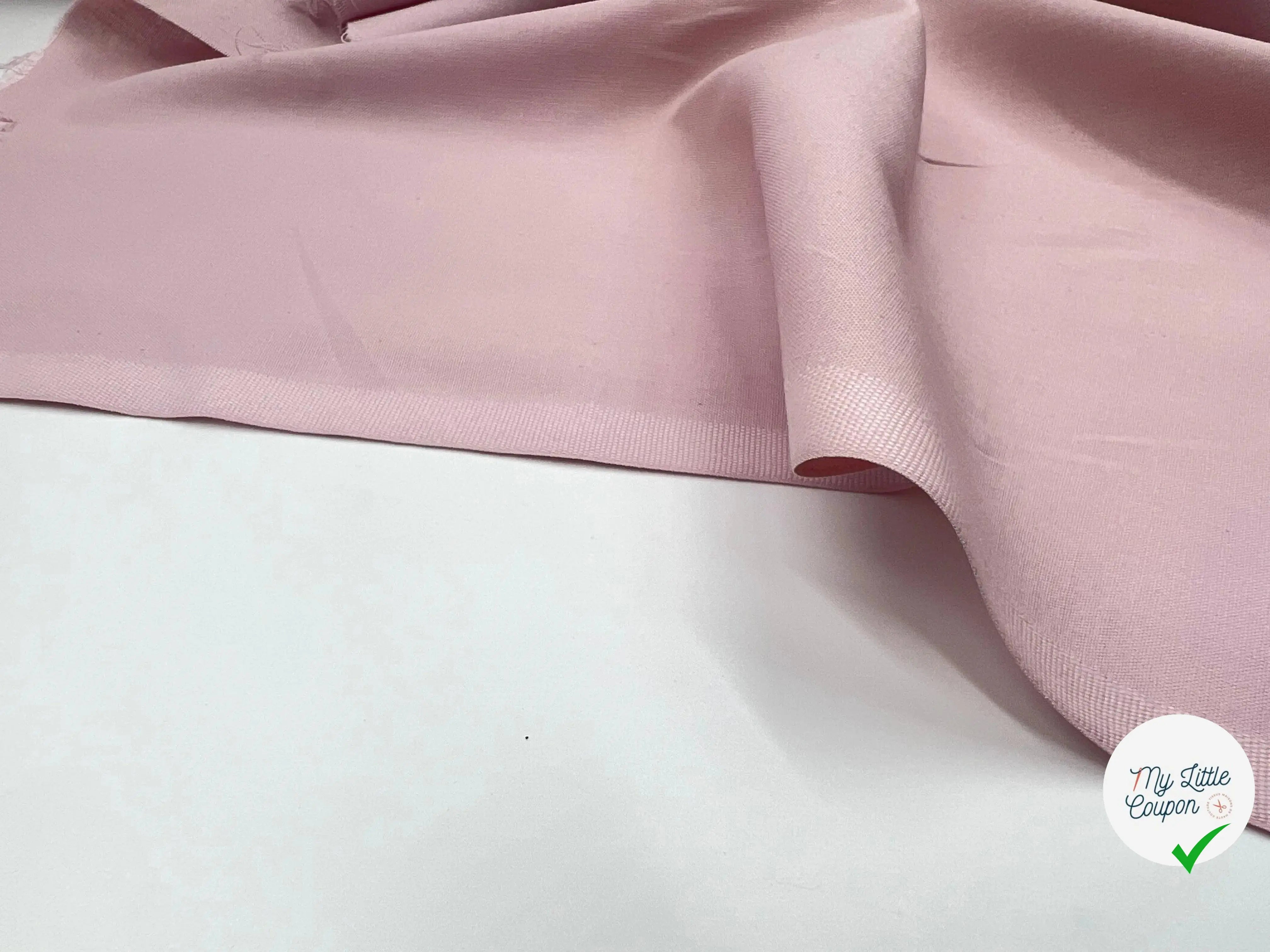 COTONNADE UNIE PÉTALE DE ROSE - My Little Coupon - tissu - coudre