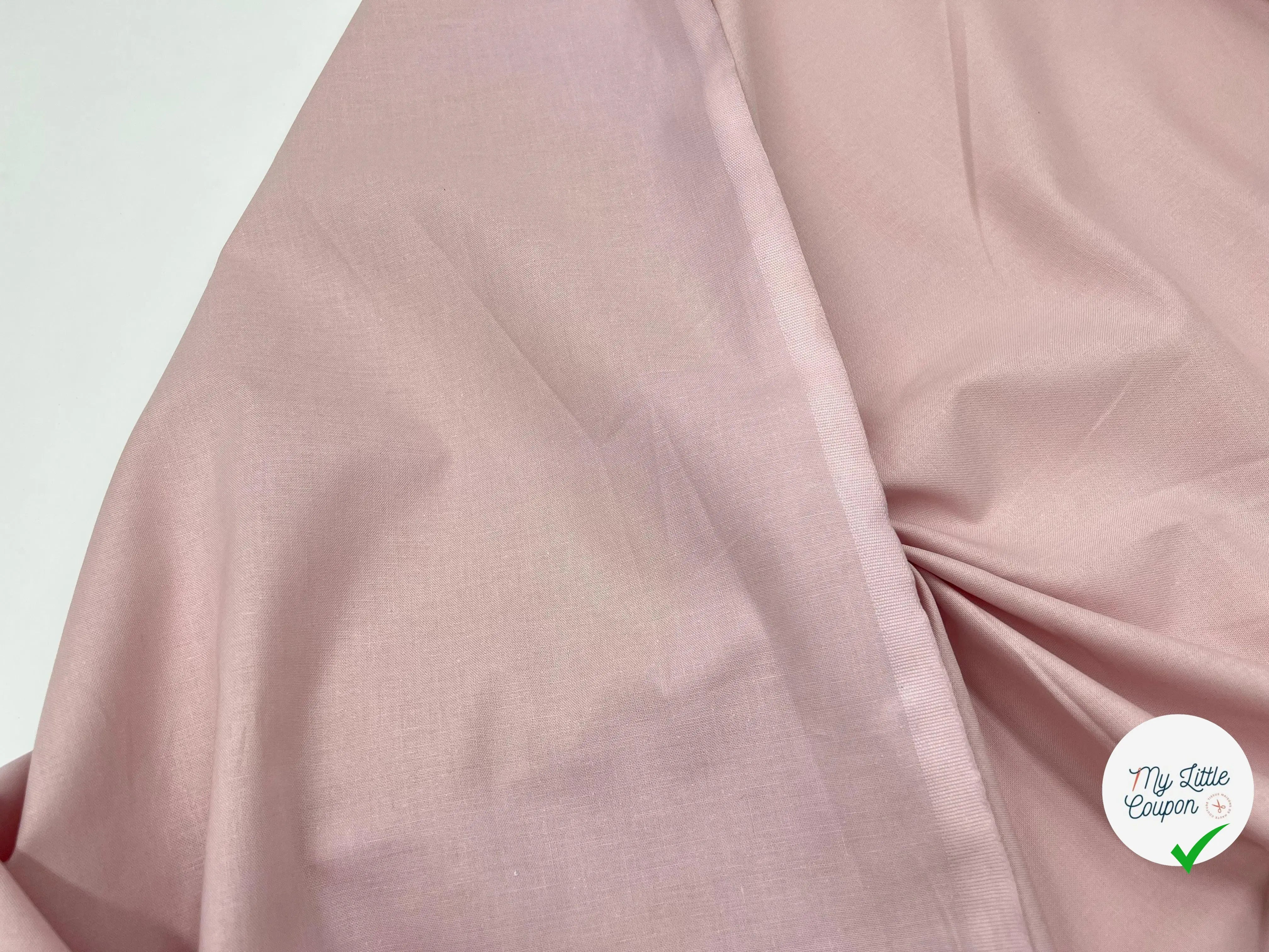 COTONNADE UNIE PÉTALE DE ROSE - My Little Coupon - tissu - coudre
