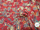 CREPE DE PAISLEY BURGUNDY - My Little Coupon