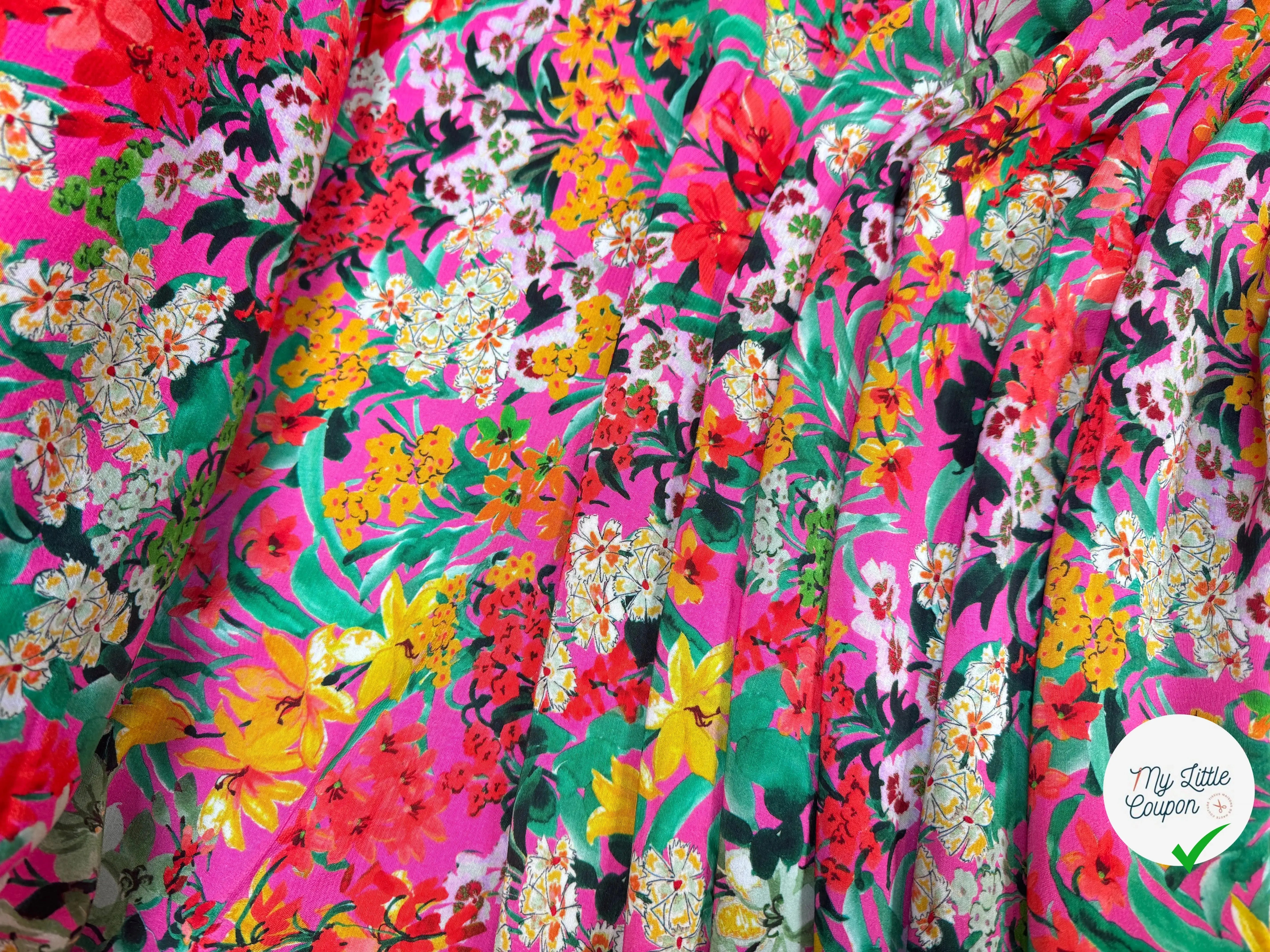 CREPE VISCOSE A FLEURS - My Little Coupon