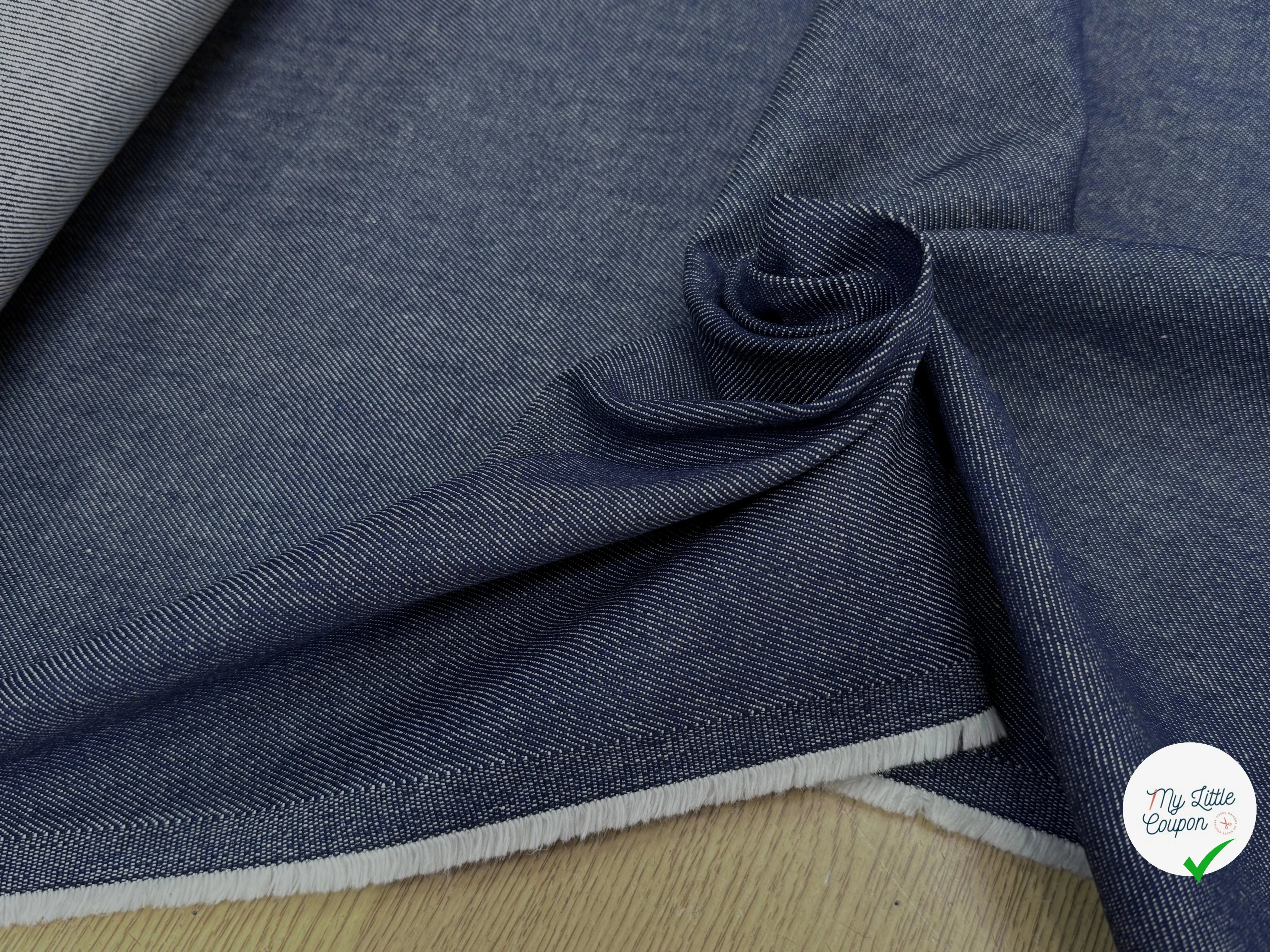 DENIM COTON INDIGO QUALITE COUTURE STRETCH MADE IN FRANCE 🇫🇷 - My Little Coupon