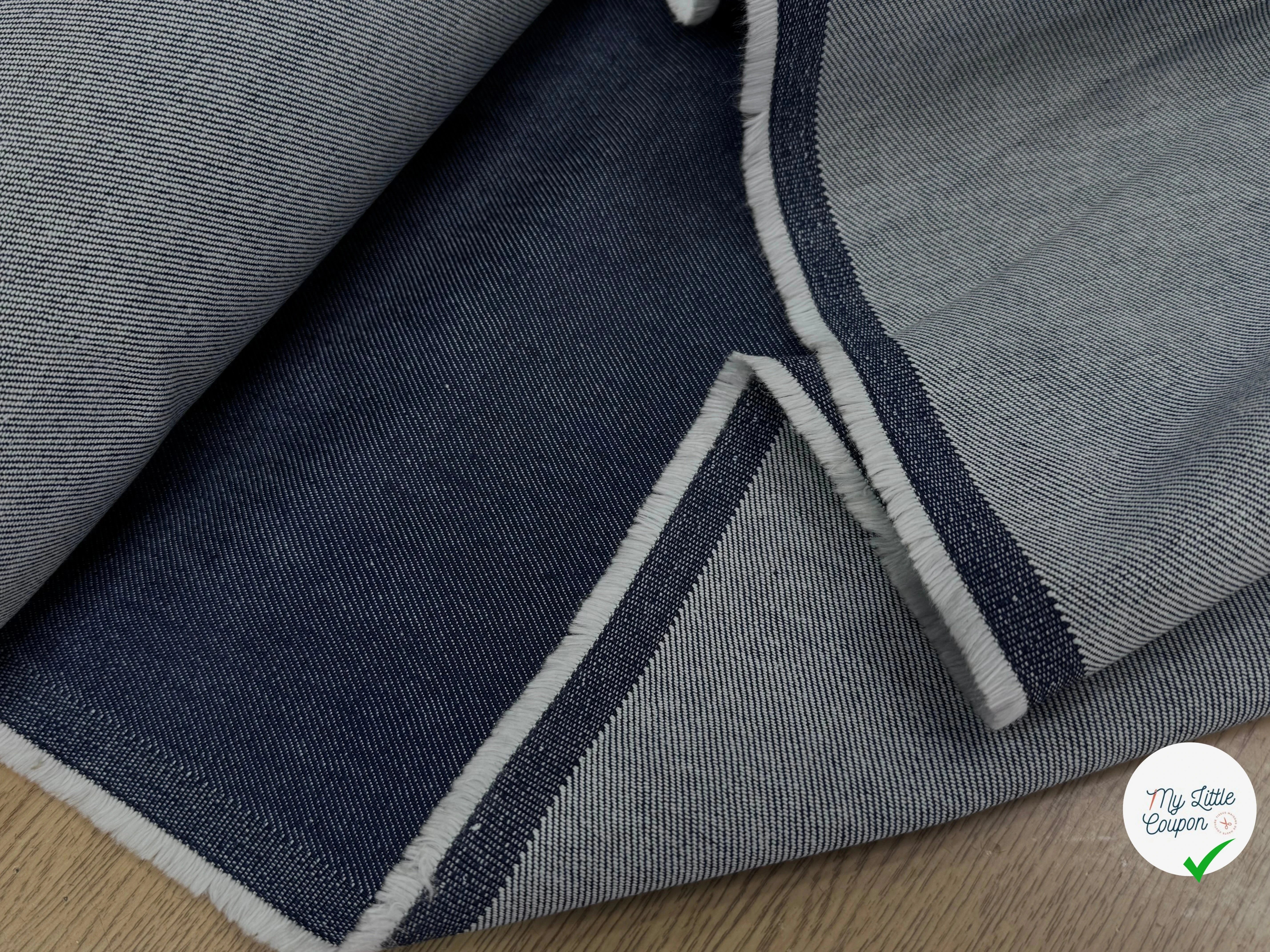 DENIM COTON INDIGO QUALITE COUTURE STRETCH MADE IN FRANCE 🇫🇷 - My Little Coupon