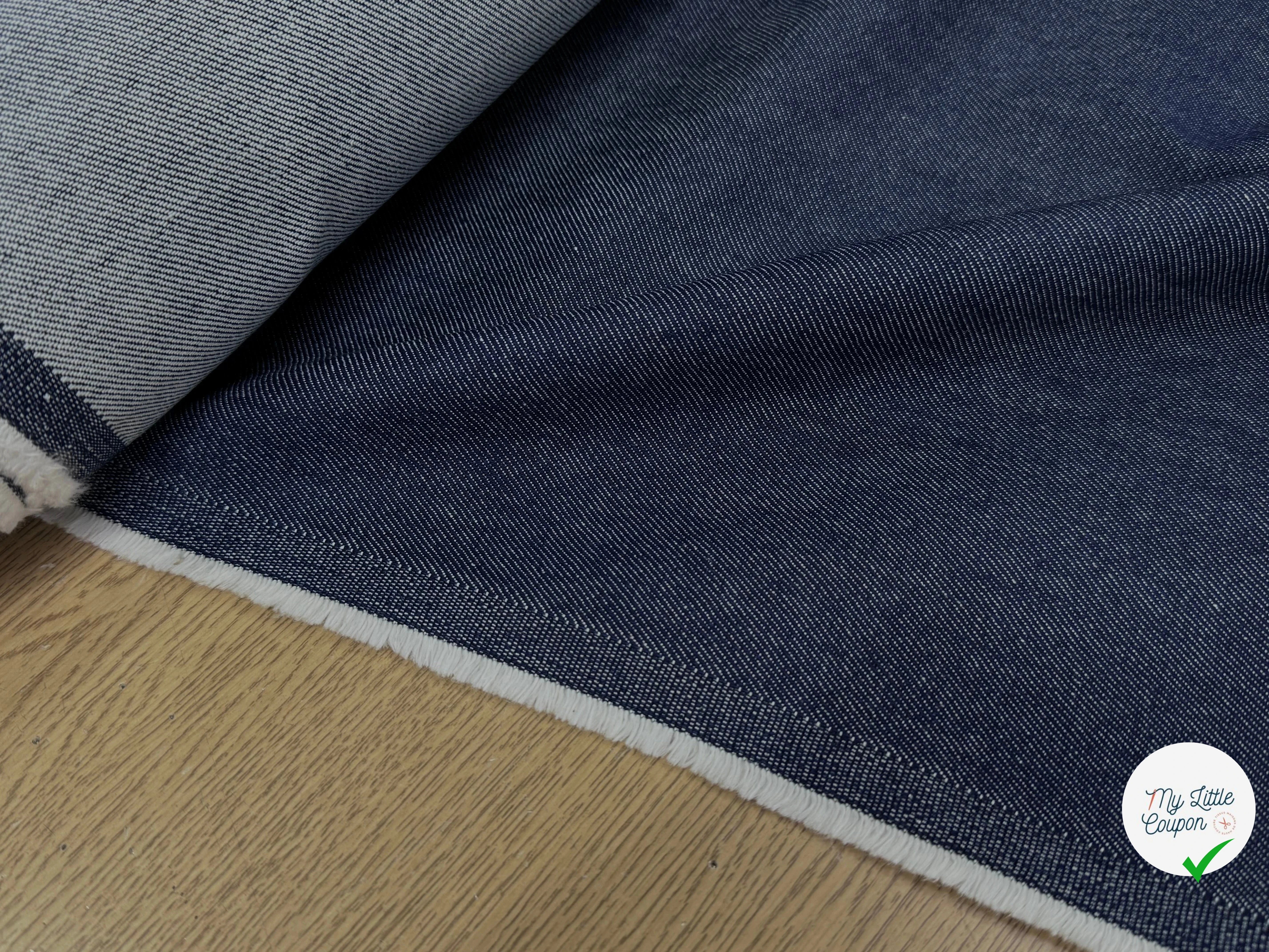 DENIM COTON INDIGO QUALITE COUTURE STRETCH MADE IN FRANCE 🇫🇷 - My Little Coupon