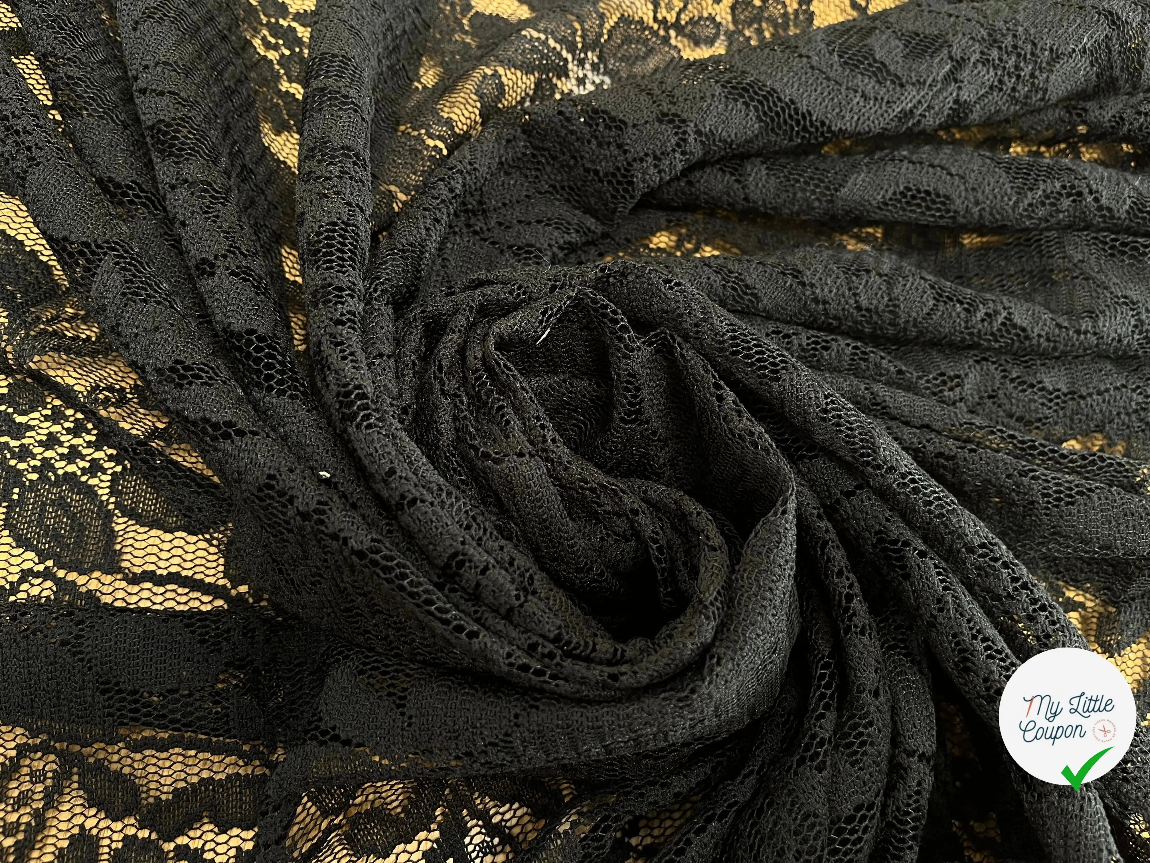 DENTELLE STRETCH UNI NOIR - My Little Coupon