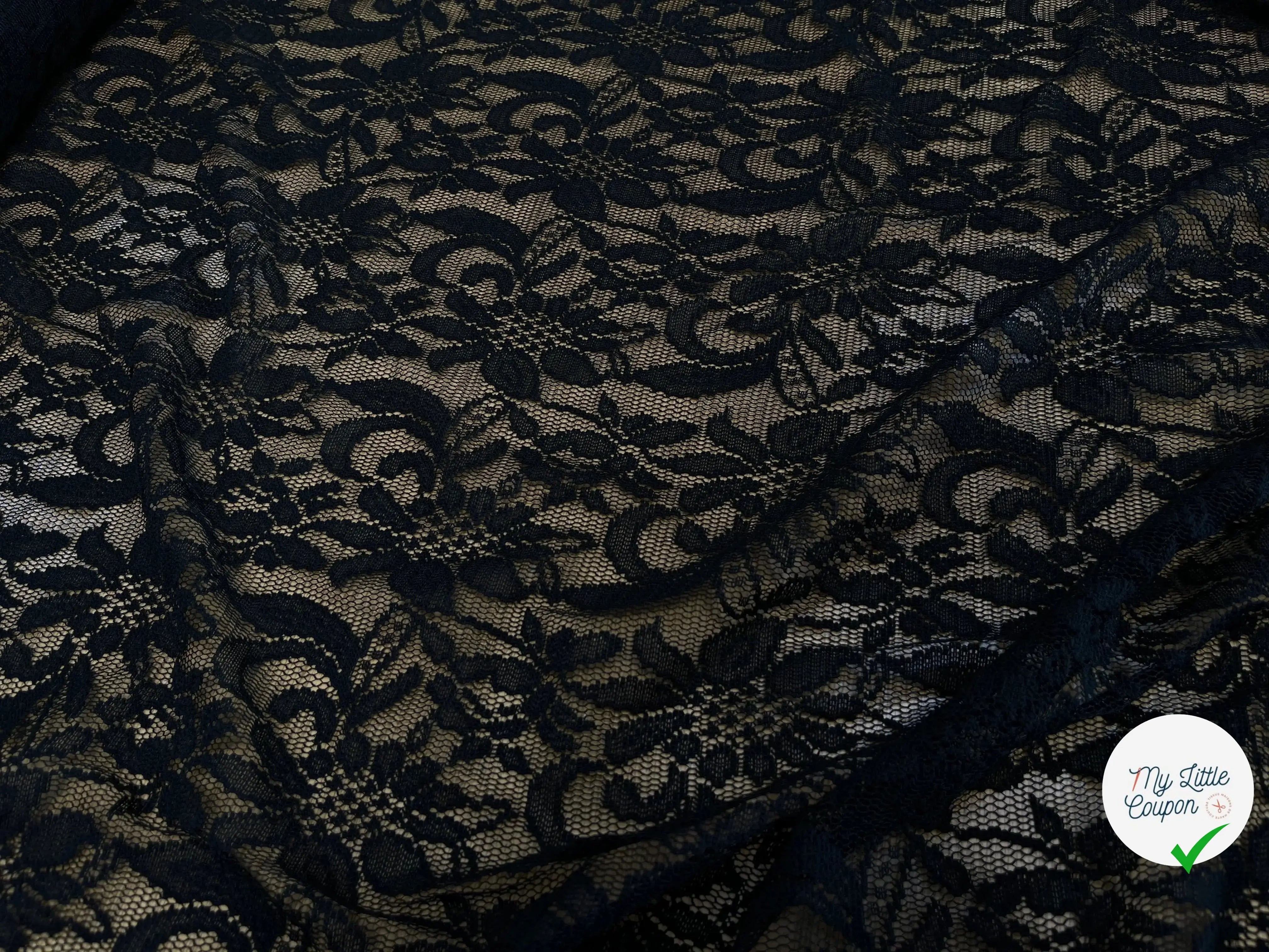 DENTELLE STRETCH UNI NOIR - My Little Coupon