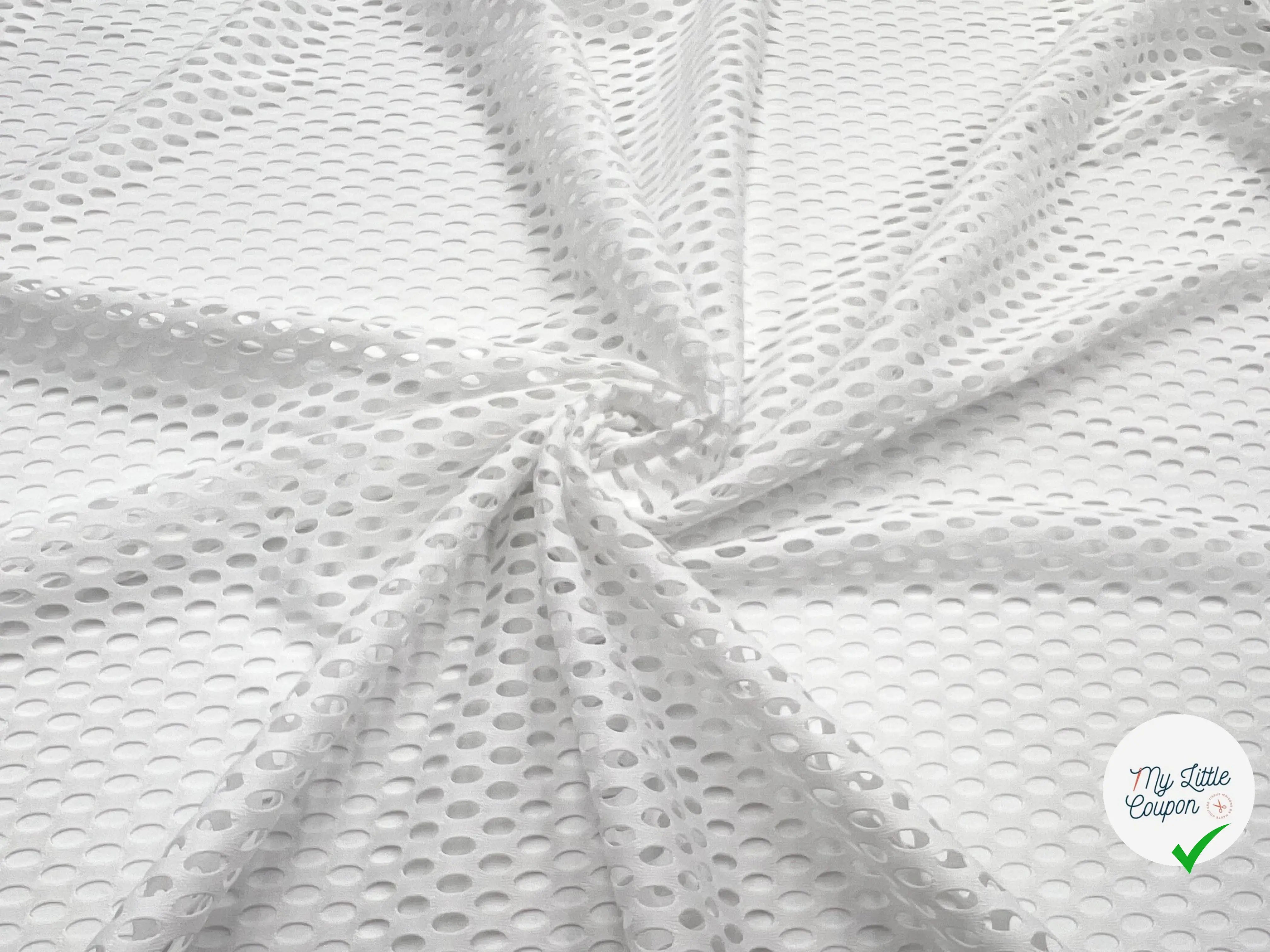 FILET BLANC OUVERTURES OVALES - My Little Coupon - tissu - coudre
