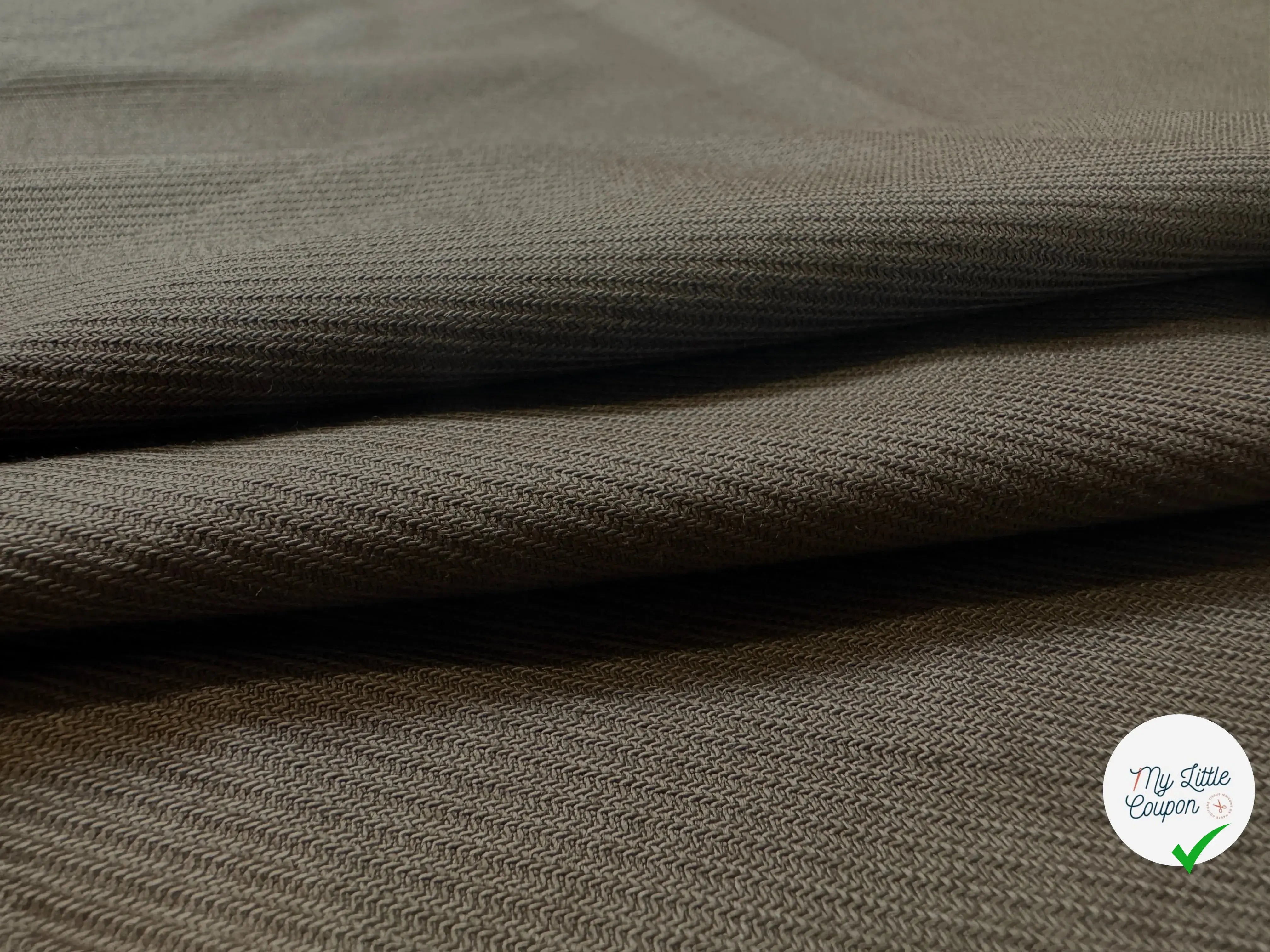 GABARDINE COTON STRETCH VERT OLIVE - My Little Coupon