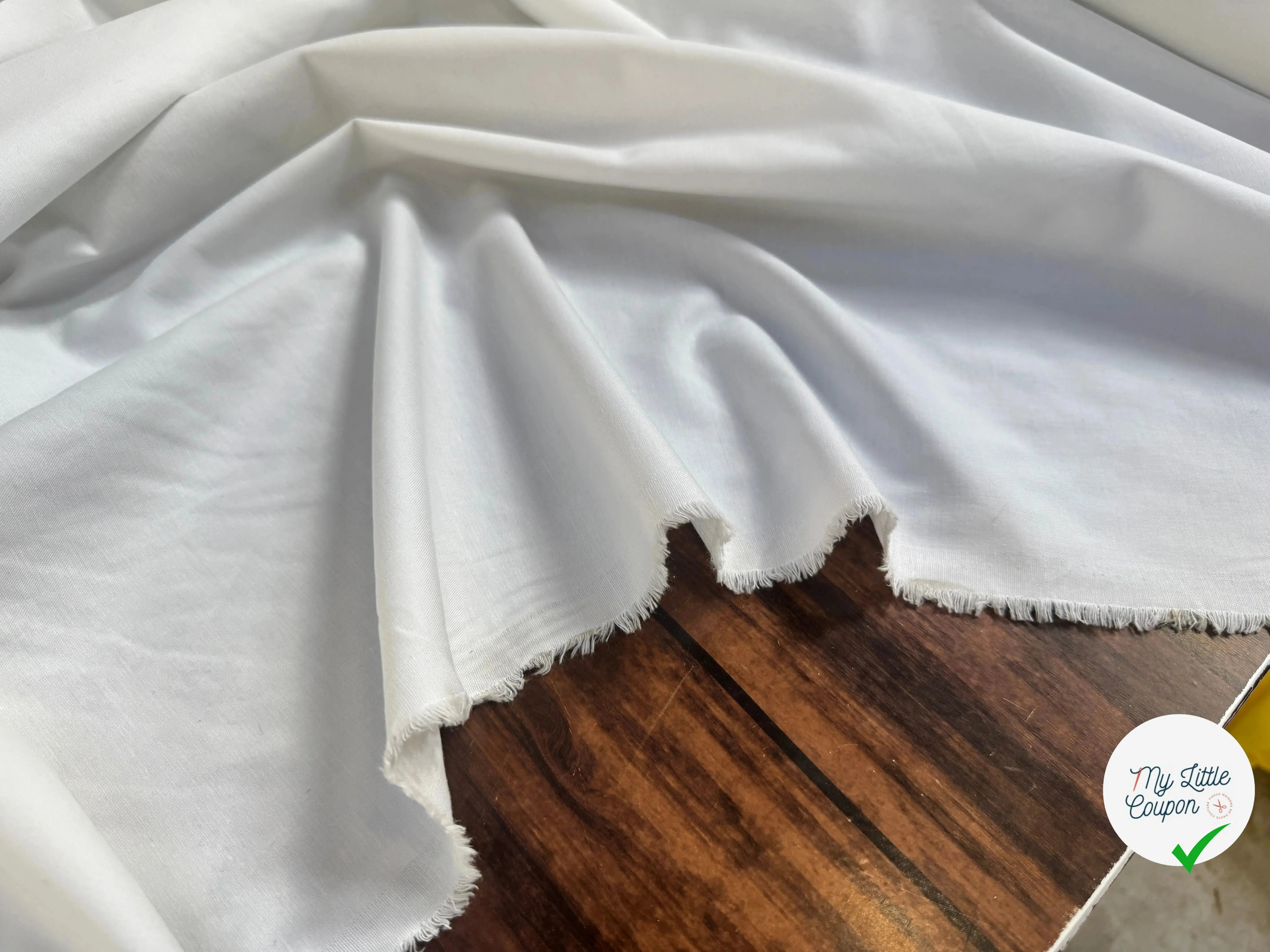 GABARDINE DE COTON BLANC - My Little Coupon