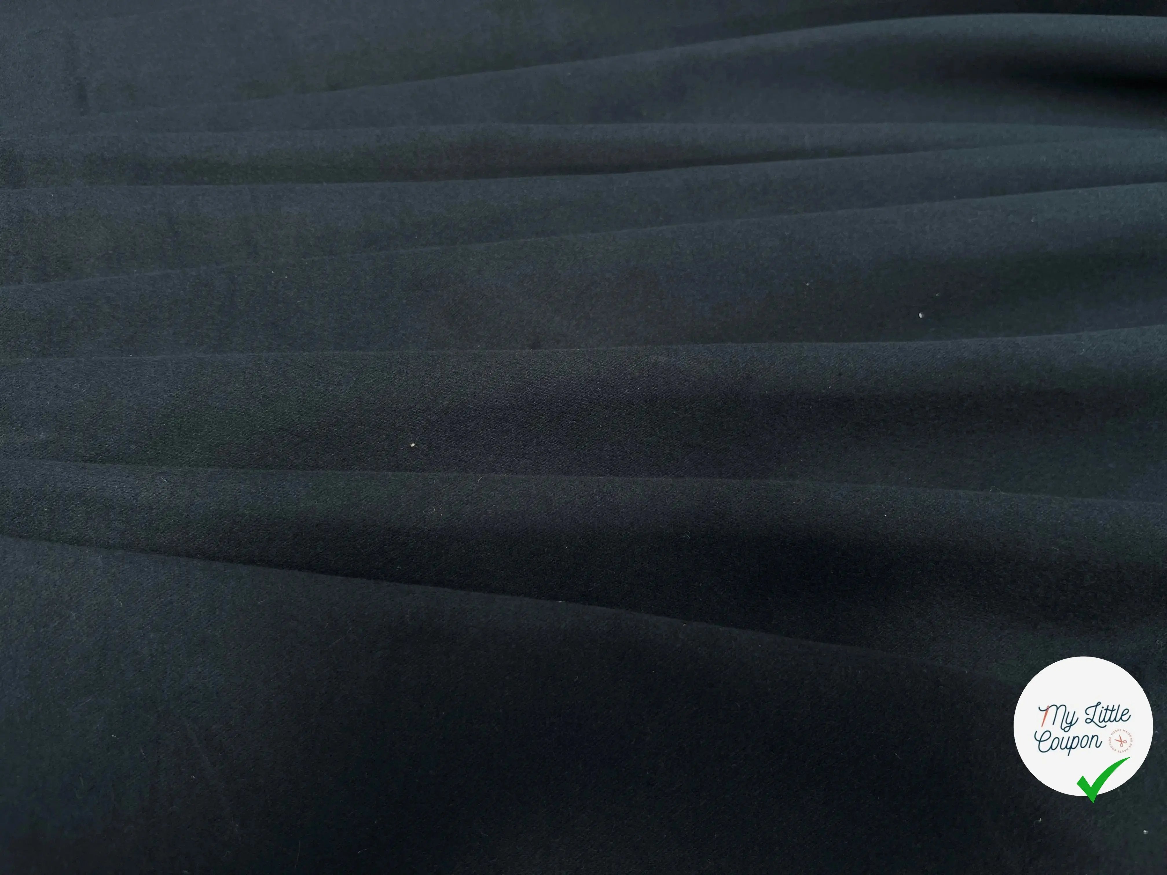 GABARDINE DE COTON UNIE BLEU NAVY - My Little Coupon