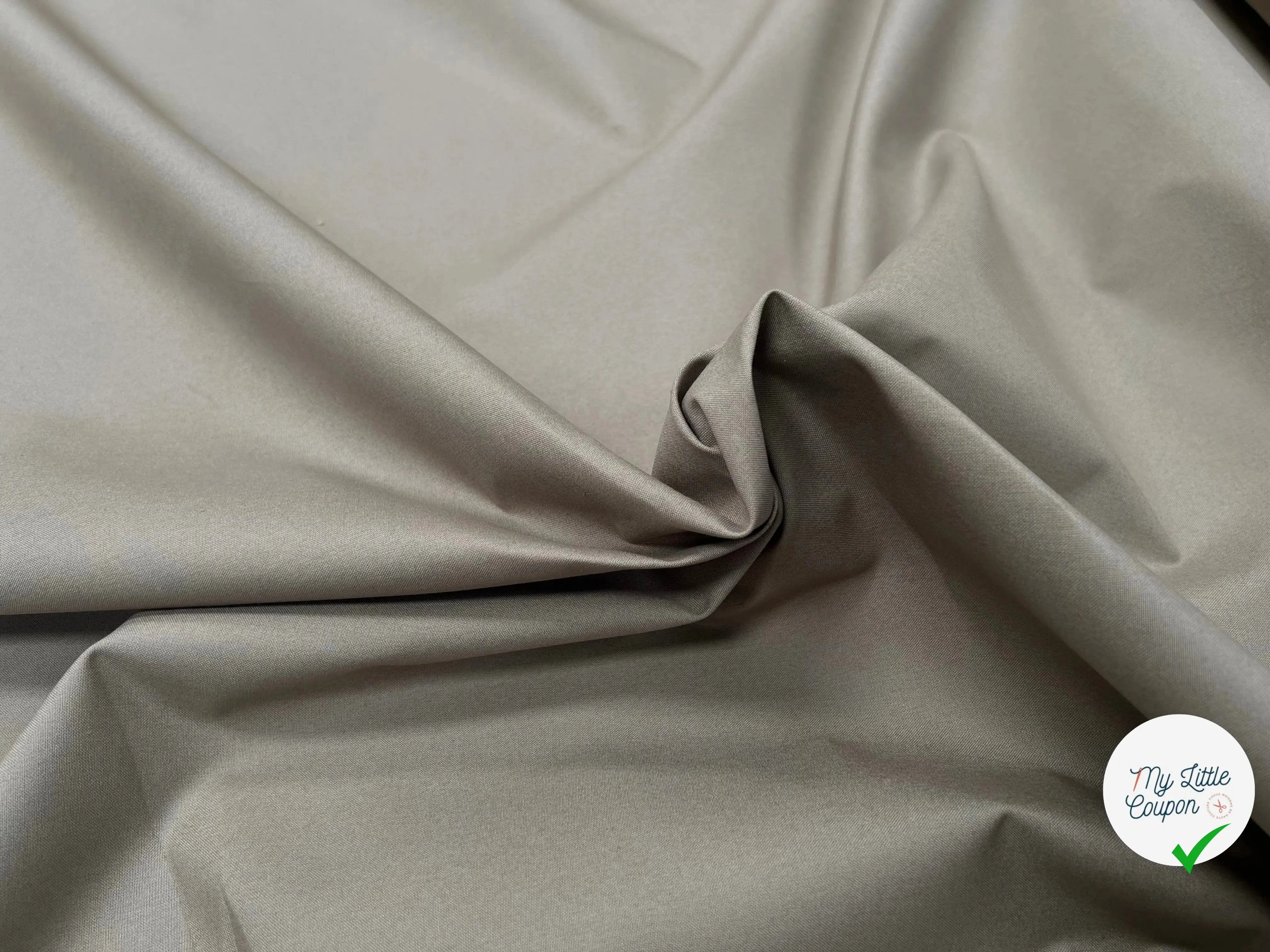 GABARDINE FINE CAMBRIC COTON TAUPE - My Little Coupon