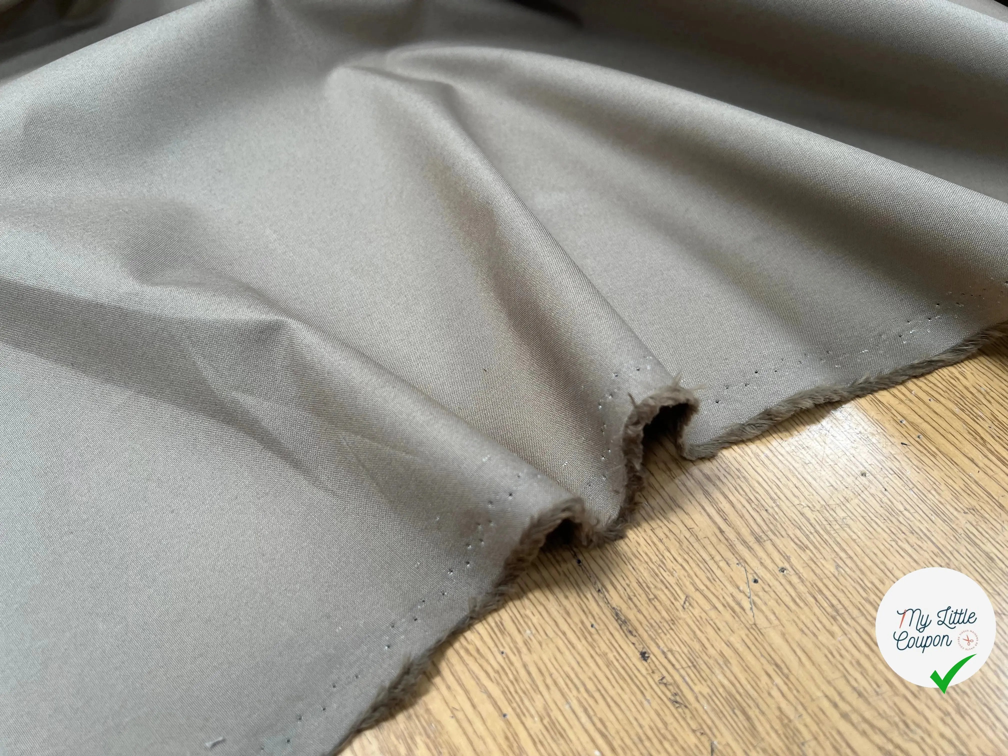 GABARDINE FINE CAMBRIC COTON TAUPE - My Little Coupon
