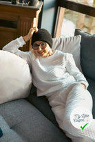 JERSEY MATELASSE BLANC LOSANGES MLC INTERN