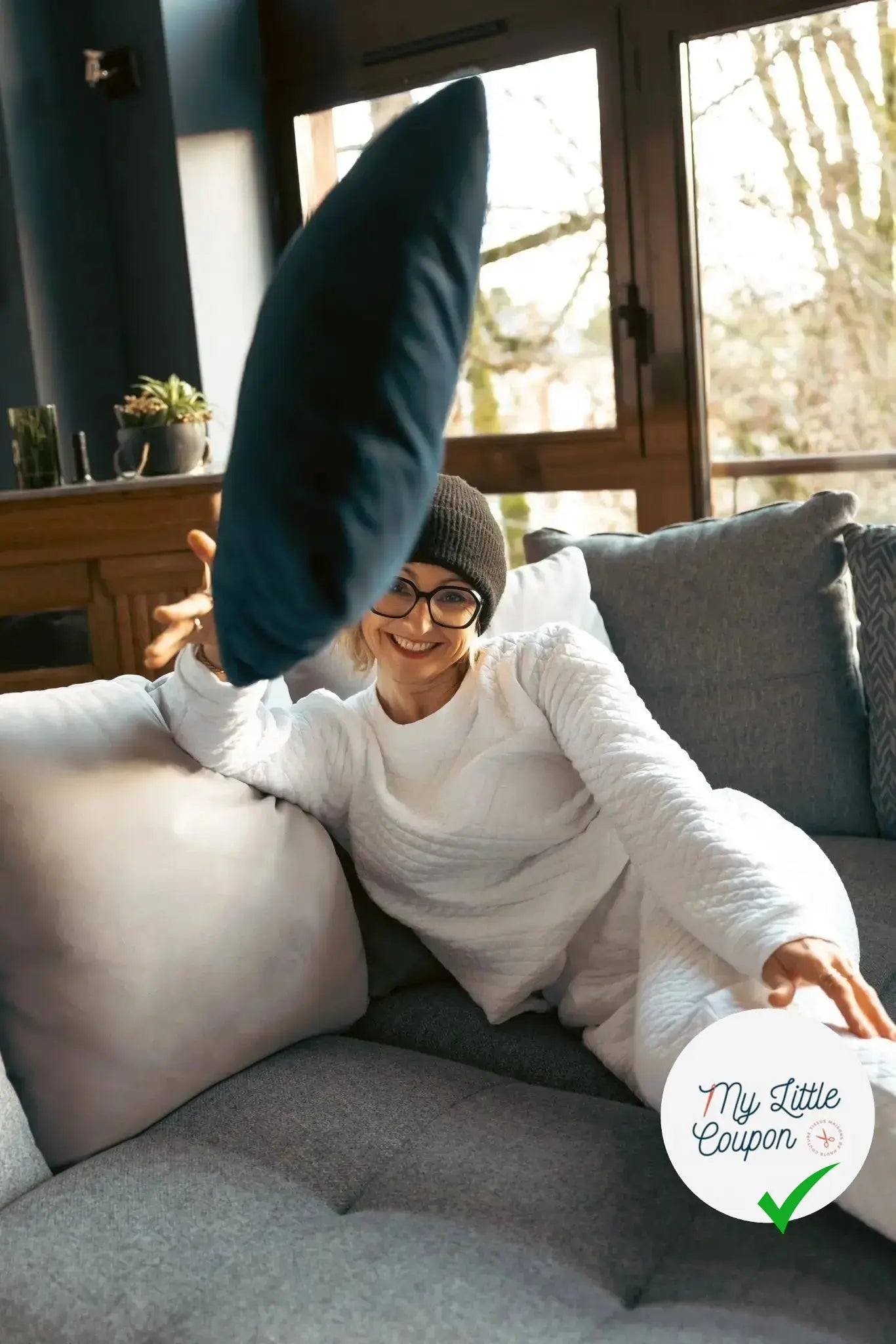 JERSEY MATELASSE BLANC LOSANGES MLC INTERN