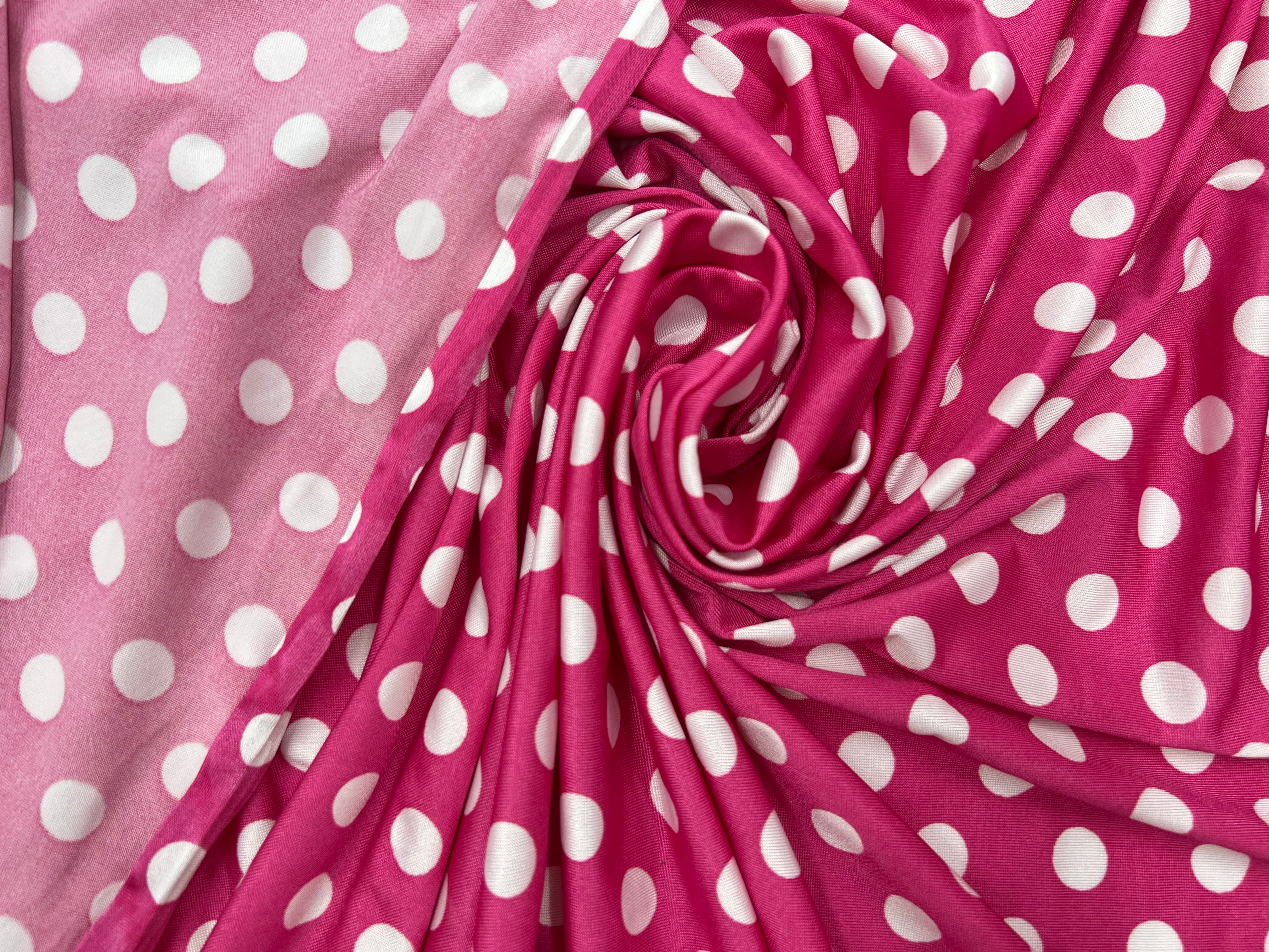 JERSEY VENEZIA FUCHSIA POIS BLANC 1CM MLC INTERN