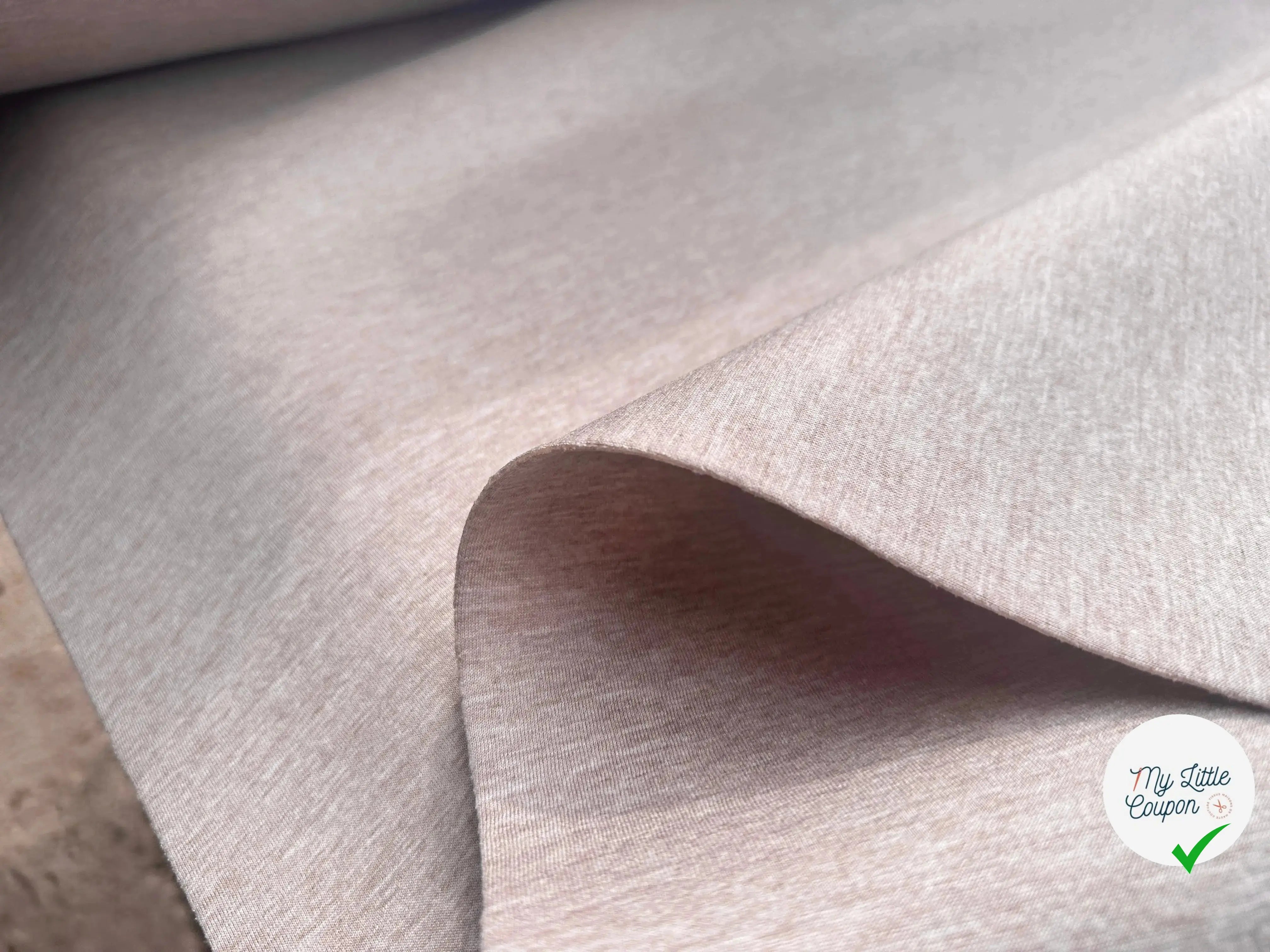 JERSEY VISCOSE CAFÉ CRÉME CHÊNE CONTRECOLLÉ DOUBLE ÉTOFFÉ MSO