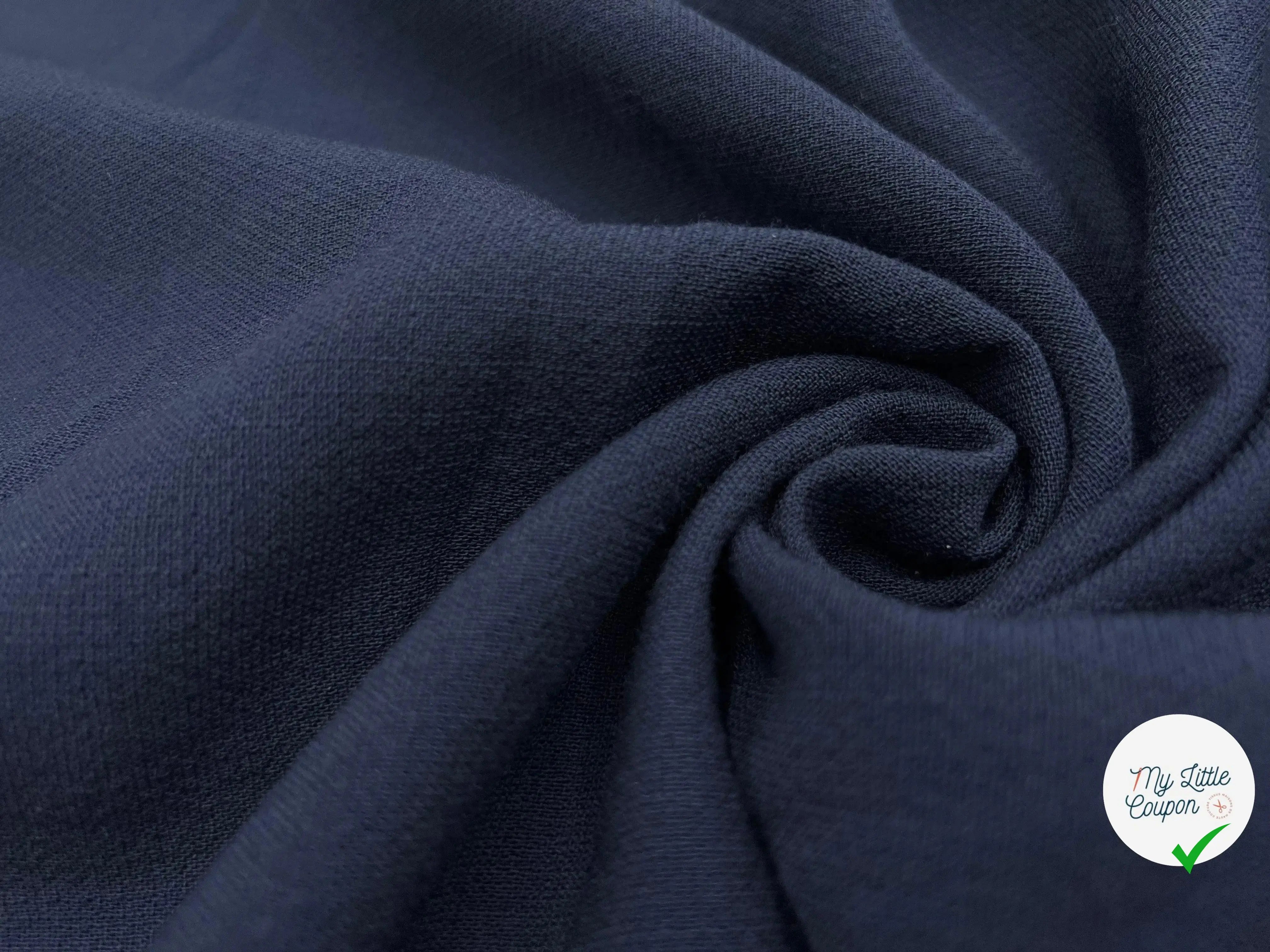 LAINAGE POUDRÉ NAVY - My Little Coupon - tissu - coudre