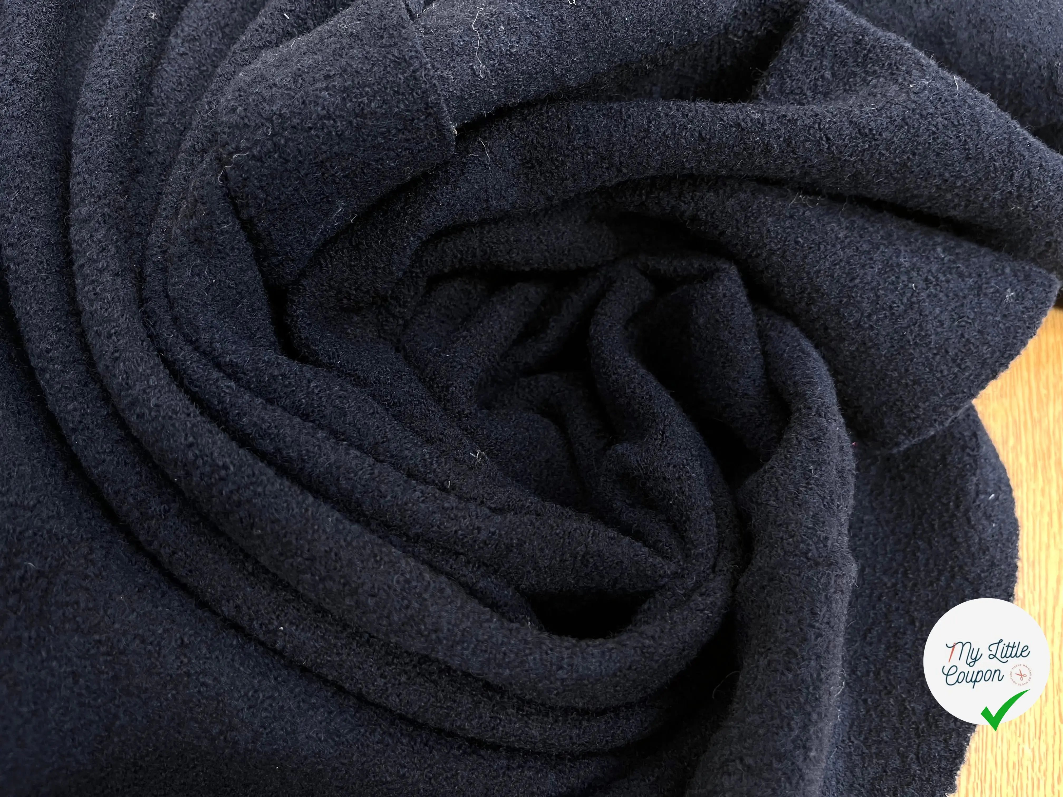 LAINE BOUILLIE BLEU MARINE STRETCH - My Little Coupon