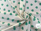 LIN COTON CRÈME COEUR VERT - My Little Coupon