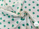 LIN COTON CRÈME COEUR VERT - My Little Coupon